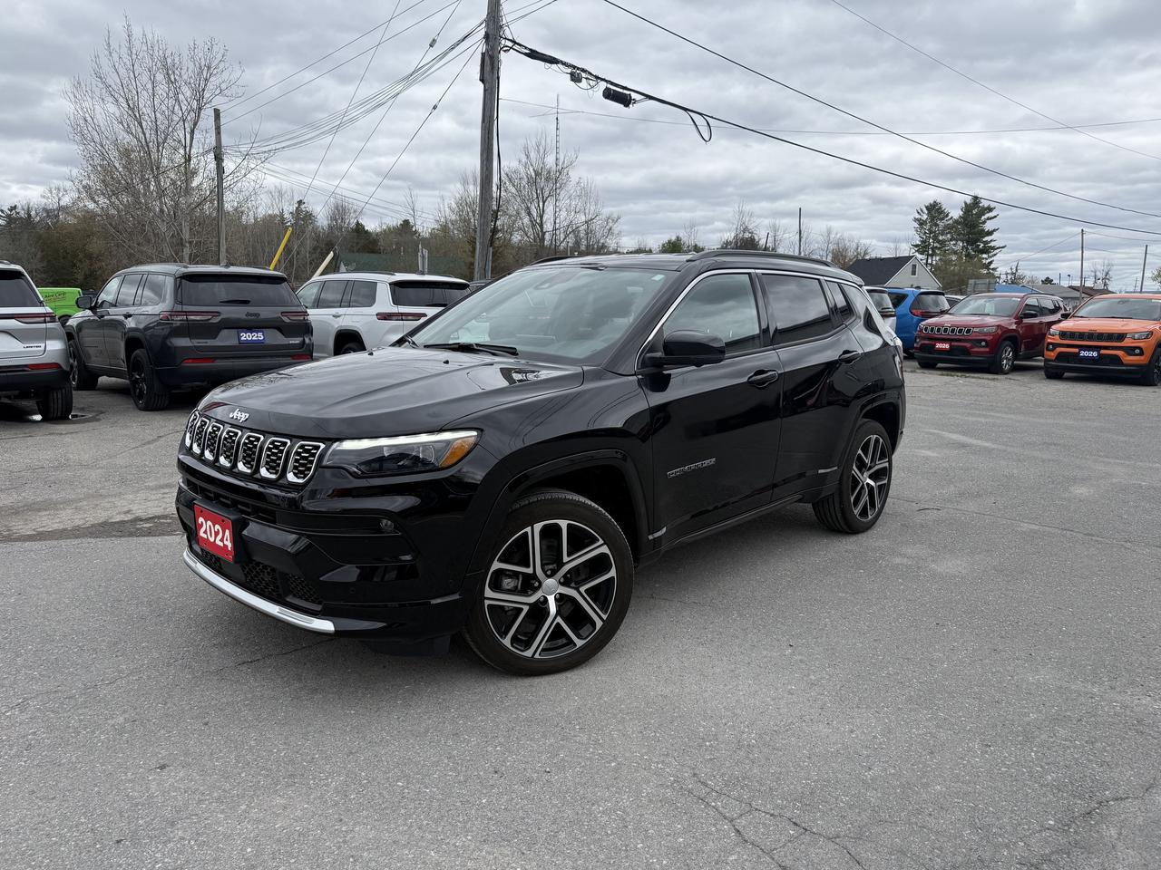 2024 JEEP COMPASS LIMITED ELITE 4X4.  2.0L TURBO ENGINE WITH 8 SPEED AUTO TRANSMISSION.  10.1 SCREEN WITH NAVIGATION, 360 SURROUND VIEW CAMERA, POWER LIFTGATE, LEATHER HEATED & COOLED SEATS, REMOTE START, HEATED STEERING WHEEL, POWER DRIVER & PASSENGER SEATS WITH DRIVER MEMORY SETTINGS, WIRELESS CHARING PAD, ACTIVE DRIVING ASSIST SYSTEM, ADAPTIVE CRUISE CONTROL, WPARALLEL & PERPENDICULAR PARK ASSIST, BLIND SPOT MONITORING WITH REAR CROSS PATH DETECTION, FORWARD COLLISION WARNING WITH ACTIVE BRAKING, PEDESTRIAN/CYCLIST EMERGENCY BRAKING, ADVANCED BRAKE ASSIST, FRONT & REAR PARK ASSIST, DUAL ZONE CLIMATE CONTROL, WINDSHIELD WIPER DE-ICER, AUTO HIGH BEAMS, & MORE!  ONLY HST EXTRA.