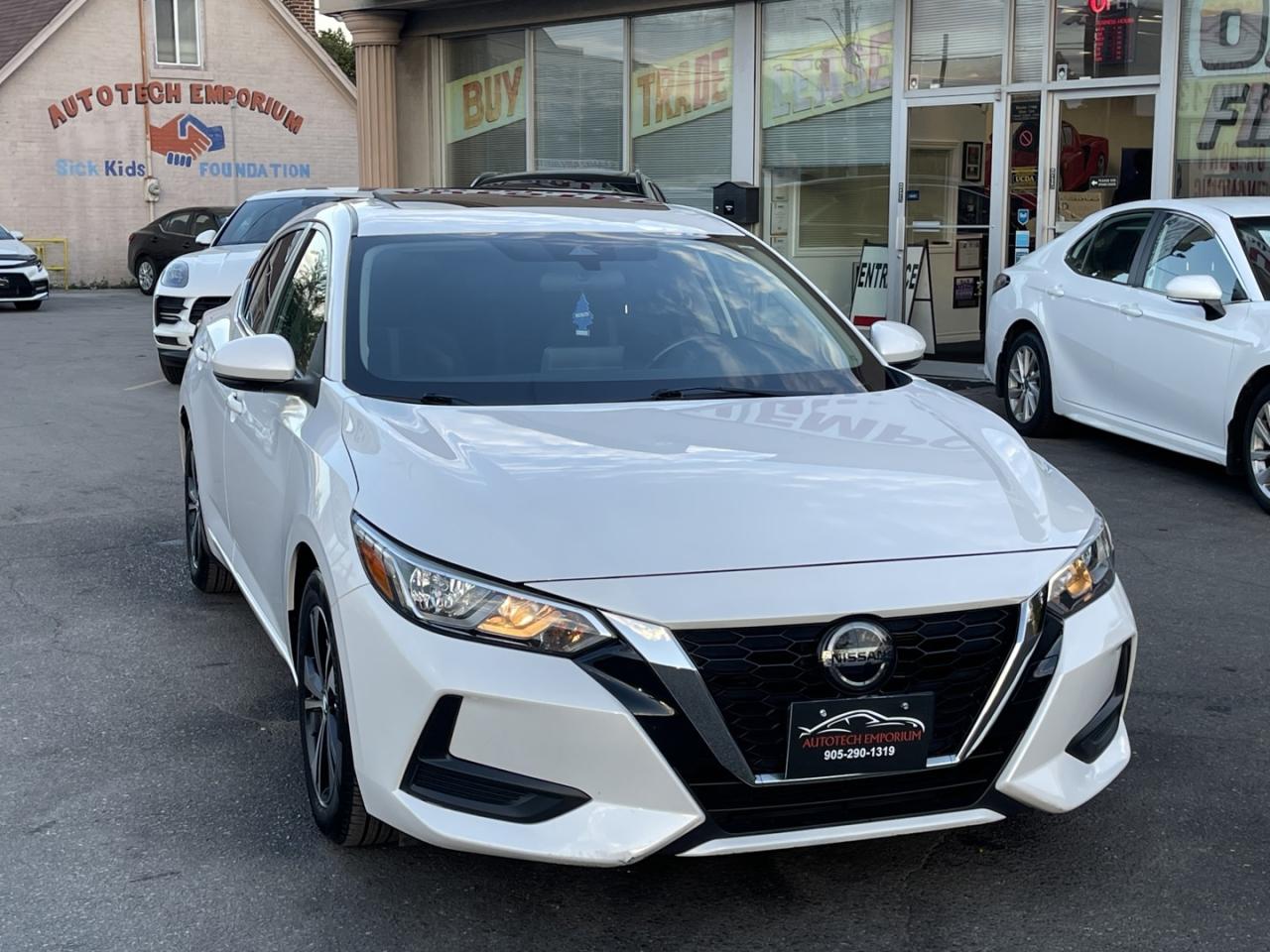 2021 Nissan Sentra SV Pearl white Sunroof   Blind Spot   Htd Seats Photo