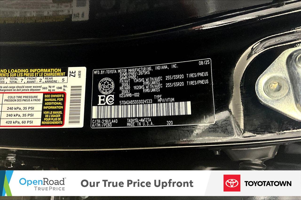 2025 Toyota Grand Highlander PLATINUM! CERTIFIED PRE OWNED! ACCIDENT FREE! ELIG Photo