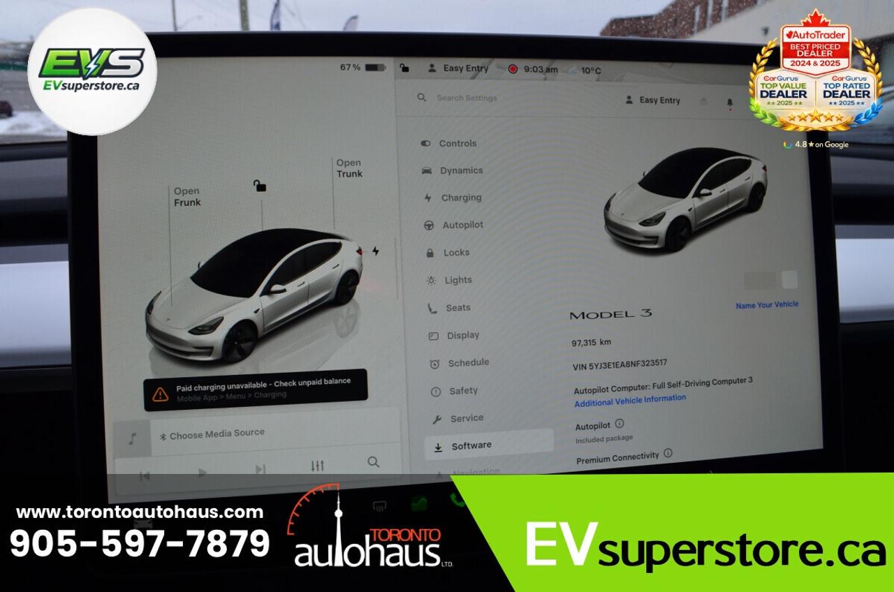 2022 Tesla Model 3 LFP I OVER 100 TESLAS I EVSUPERSTORE.CA Photo