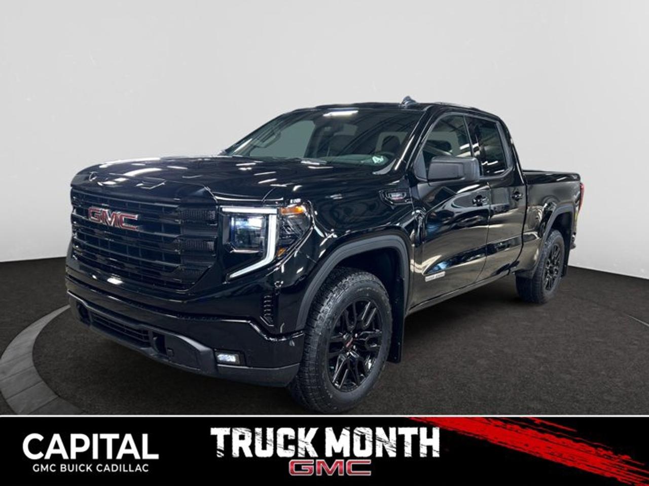 This 2026 GMC Sierra 1500 in Onyx Black is equipped with 4WD and Turbocharged Diesel I6 3.0L/183 engine.The Next Generation Sierra redefines what it means to drive a pickup. The redesigned for 2019 Sierra 1500 boasts all-new proportions with a larger cargo box and cabin. It also shaves weight over the 2018 model through the use of a lighter boxed steel frame and extensive use of aluminum in the hood, tailgate, and doors.To help improve the hitching and towing experience, the available ProGrade Trailering System combines intelligent technologies to offer an in-vehicle Trailering App, a companion to trailering features in the myGMC app and multiple high-definition camera views.GMC has altered the pickup landscape with groundbreaking innovation that includes features such as available Rear Camera Mirror and available Multicolour Heads-Up Display that puts key vehicle information low on the windshield. Innovative safety features such as HD Surround Vision and Lane Change Alert with Side Blind Zone alert will also help you feel confident and in control in the Next Generation Seirra.Key features of the Sierra Elevation include: Monochromatic look with black grille and vertical recovery hooks, 20 gloss black painted-aluminum wheels, Available x31 Off-Road package with integrated dual exhaust and all-terrain tires, Keyless open and start, and LED cargo box lighting.Check out this vehicles pictures, features, options and specs, and let us know if you have any questions. Helping find the perfect vehicle FOR YOU is our only priority.P.S...Sometimes texting is easier. Text (or call) 306-801-9090 for fast answers at your fingertips!Dealer License #914248Disclaimer: All prices are plus taxes & fees. See dealer for Details. Dealer Permit # 914248 See dealer for Details.