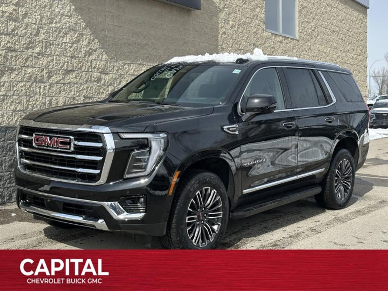 This GMC Yukon delivers a Turbo Diesel 3.0L/ engine powering this Automatic transmission. TRANSMISSION, 10-SPEED AUTOMATIC electronically controlled with overdrive, includes Traction Select System including tow/haul, SEATS, SECOND ROW BUCKET, POWER RELEASE (Includes (DCH) power-sliding centre console., LPO, FLOOR LINER PACKAGE (dealer-installed) (Includes (RIA) 1st and 2nd row all-weather floor liners, LPO, (RIB) 3rd row all-weather floor liners, LPO and (CAV) all-weather cargo mat, LPO..* This GMC Yukon Features the Following Options *LPO, ALL-WEATHER FLOOR LINERS, 1ST AND 2ND ROWS (dealer-installed), LPO, ALL-WEATHER CARGO MAT (dealer-installed), ENGINE, DURAMAX 3.0L TURBO-DIESEL (305 hp [227 kW] @ 3750 rpm, 495 lb-ft of torque [671 Nm] @ 2750 rpm), ELEVATION PREFERRED EQUIPMENT GROUP Includes Standard Equipment, 3 YEARS SIRIUSXM SiriusXM Extended Service subscription will stop at the end of the applicable subscription period unless you decide to continue service. Plan is non-transferable and non-refundable. Service subject to the SiriusXM Customer Agreement and Privacy Policy, visit siriusxm.ca/terms to see complete terms and how to cancel which includes online methods or calling 1-888-539-7474. Some services, content and features are subject to device capabilities, an active data connection enabled in the vehicle and location availability. All fees, content and features are subject to change. Content varies by subscription plan. SiriusXM and related logos are trademarks of Sirius XM Radio Inc. and its respective subsidiaries.), Wireless Phone Charging, for portable devices, Wireless Apple CarPlay/Wireless Android Auto, Wipers, front intermittent, Rainsense, Wiper, rear intermittent, Windows, power, rear with Express-Down.* Visit Us Today *Come in for a quick visit at Capital Chevrolet Buick GMC Inc., 13103 Lake Fraser Drive SE, Calgary, AB T2J 3H5 to claim your GMC Yukon!