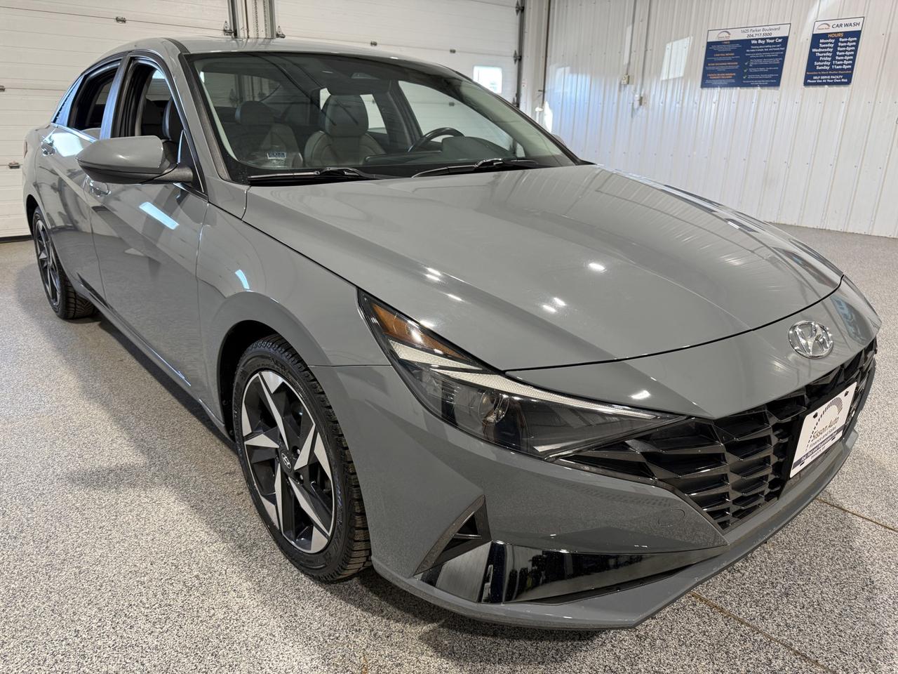 <p data-start=0 data-end=467>Sleek Design Meets Smart Everyday Driving<br data-start=45 data-end=48> Step into modern style and efficiency with this 2022 Hyundai Elantra SEL Ultimate! Powered by a reliable and fuel-efficient 2.0L engine paired with a smooth automatic CVT transmission, this sedan delivers a comfortable and economical driving experience perfect for commuting or road trips. With Front-Wheel Drive, youll enjoy confident handling and a smooth ride in a variety of driving conditions year-round.</p><p data-start=469 data-end=1114>Inside, this Elantra is loaded with premium comfort and cutting-edge technology. Stay warm during colder days with heated front seats and a heated steering wheel, while dual-zone climate control keeps everyone comfortable no matter the season. Convenience is at your fingertips with push-button start and remote start, and the large touchscreen display keeps everything easily accessible. Enjoy seamless connectivity with Apple CarPlay and Android Auto via Bluetooth or USB, and take your music experience to the next level with the upgraded Bose premium sound system. A power sunroof adds an open, airy feel to every drive.</p><p data-start=1116 data-end=1551>Advanced safety features provide added confidence wherever you go. Equipped with adaptive cruise control, lane keep assist, blind spot monitoring, and a backup camera, this Elantra is designed to help keep you aware and protected on the road. Stylish, efficient, and packed with high-end features, this 2022 Hyundai Elantra SEL Ultimate is a fantastic choice for drivers who want comfort, technology, and value all in one.</p><p data-start=1553 data-end=2007>At Sisson Auto, we make buying a vehicle a seamless and stress-free experience. Our transparent pricing eliminates haggling and eliminates any hidden fees. To give you peace of mind, we offer a 3-day/600 km No-Hassle Return Policy, a 30-day exchange privilege, minimum warranties with 24-hour roadside assistance, a check for safety recalls, and a complimentary CarFax history report. Plus, home delivery is free within 200 km. Dealer permit #5471.</p><p> </p><p data-start=2009 data-end=2191 data-is-last-node= data-is-only-node=>** This description was written by AI based on information provided about the vehicle. AI can sometimes produce incorrect information. Please confirm all details with the dealership.</p>