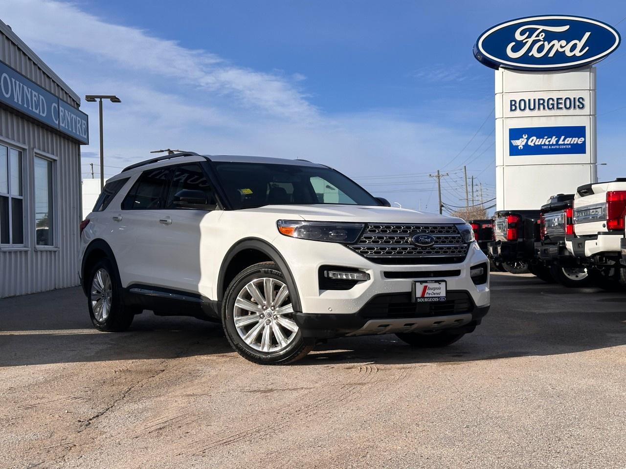 <p>The 2023 Ford Explorer Limited 4WD in pristine white is the ideal SUV for adventurers seeking both class and capability. The 4×4 drivetrain ensures a confident and controlled drive, whether you're navigating through city streets or tackling off-road trails.</p><p>The exterior shines with sophistication, complemented by alloy wheels and the convenience of heated mirrors. Step inside to experience a cabin awash with luxury, featuring a stylish black interior adorned with leather seats and a leather-wrapped steering wheel. The heated and cooled front seats, along with a heated rear seat, provide comfort in every season, while the expansive moonroof invites sunlight and scenery into your driving experience.</p><p>Stay connected and safe with cutting-edge technology, including a premium navigation system and smart device integration that turn every drive into a seamless journey. A host of safety and driver assistance features such as adaptive cruise control, lane assist, and a backup camera ensure peace of mind on every trip. Remote start and keyless entry add layers of convenience to your routine.</p><p>This SUV is perfect for families and outdoor enthusiasts who crave versatility without compromising on style. Contact us today for more information and to schedule a test drive. Experience the perfect blend of innovation and luxury with the 2023 Ford Explorer Limited 4WD.</p>