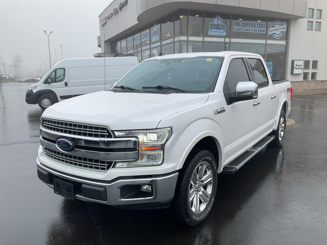 Odometer is 24960 kilometers below market average! Recent Arrival!

White Platinum Clearcoat Metallic 2019 Ford F-150 Lariat 4WD 10-Speed Automatic 2.7L V6 EcoBoost

**CARPROOF CERTIFIED**, 4WD.

* PLEASE SEE OUR MAIN WEBSITE FOR MORE PICTURES AND CARFAX REPORTS * Buy in confidence at WINDSOR CHRYSLER with our 95-point safety inspection by our certified technicians. Searching for your upgrade has never been easier. You will immediately get the low market price based on our market research, which means no more wasted time shopping around for the best price, Its time to drive home the most car for your money today. OVER 100 Pre-Owned Vehicles in Stock! Our Finance Team will secure the Best Interest Rate from one of out 20 Auto Financing Lenders that can get you APPROVED! Financing Available For All Credit Types! Whether you have Great Credit, No Credit, Slow Credit, Bad Credit, Been Bankrupt, On Disability, Or on a Pension, we have options. Looking to just sell your vehicle? We buy all makes and models let us buy your vehicle. Proudly Serving Windsor, Essex, Leamington, Kingsville, Belle River, LaSalle, Amherstburg, Tecumseh, Lakeshore, Strathroy, Stratford, Leamington, Tilbury, Essex, St. Thomas, Waterloo, Wallaceburg, St. Clair Beach, Puce, Riverside, London, Chatham, Kitchener, Guelph, Goderich, Brantford, St. Catherines, Milton, Mississauga, Toronto, Hamilton, Oakville, Barrie, Scarborough, and the GTA.