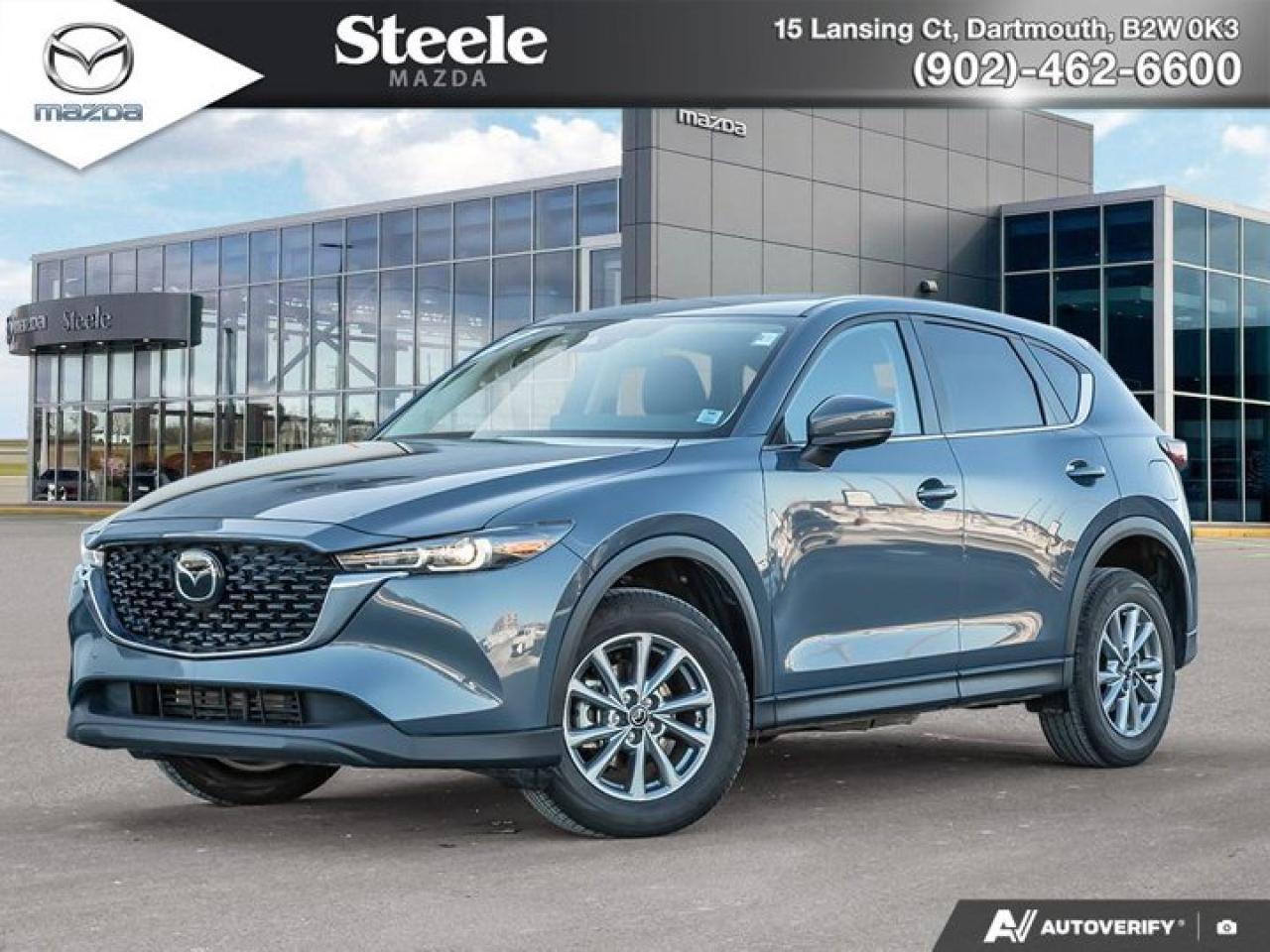 This *2025 Mazda CX-5 GS All Wheel Drive* with 39,579 km has completed an oil and filter change, four-wheel brake service, new cabin air filter, and CMU update following a full mechanical inspection, brake and tire measurement, certified road test, and professional detailing. Powered by a 2.5L SKYACTIV-G DOHC 16-valve I4 paired with a 6-speed SKYACTIV automatic transmission with manual shift mode, this CX-5 GS delivers balanced performance and confident AWD capability for year-round Canadian driving. Finished in Polymetal Grey Metallic with a black interior, it features leatherette upholstery, heated front bucket seats, a heated steering wheel, Apple CarPlay and Android Auto integration, a power liftgate, and Mazda Connected Services---key equipment that positions the GS as a well-equipped, practical trim in the lineup. With a clean accident history and recently completed reconditioning, this 2025 Mazda CX-5 GS AWD presents as a well-maintained option for buyers seeking a refined compact SUV. We invite you to book a viewing and test drive to evaluate it in person.