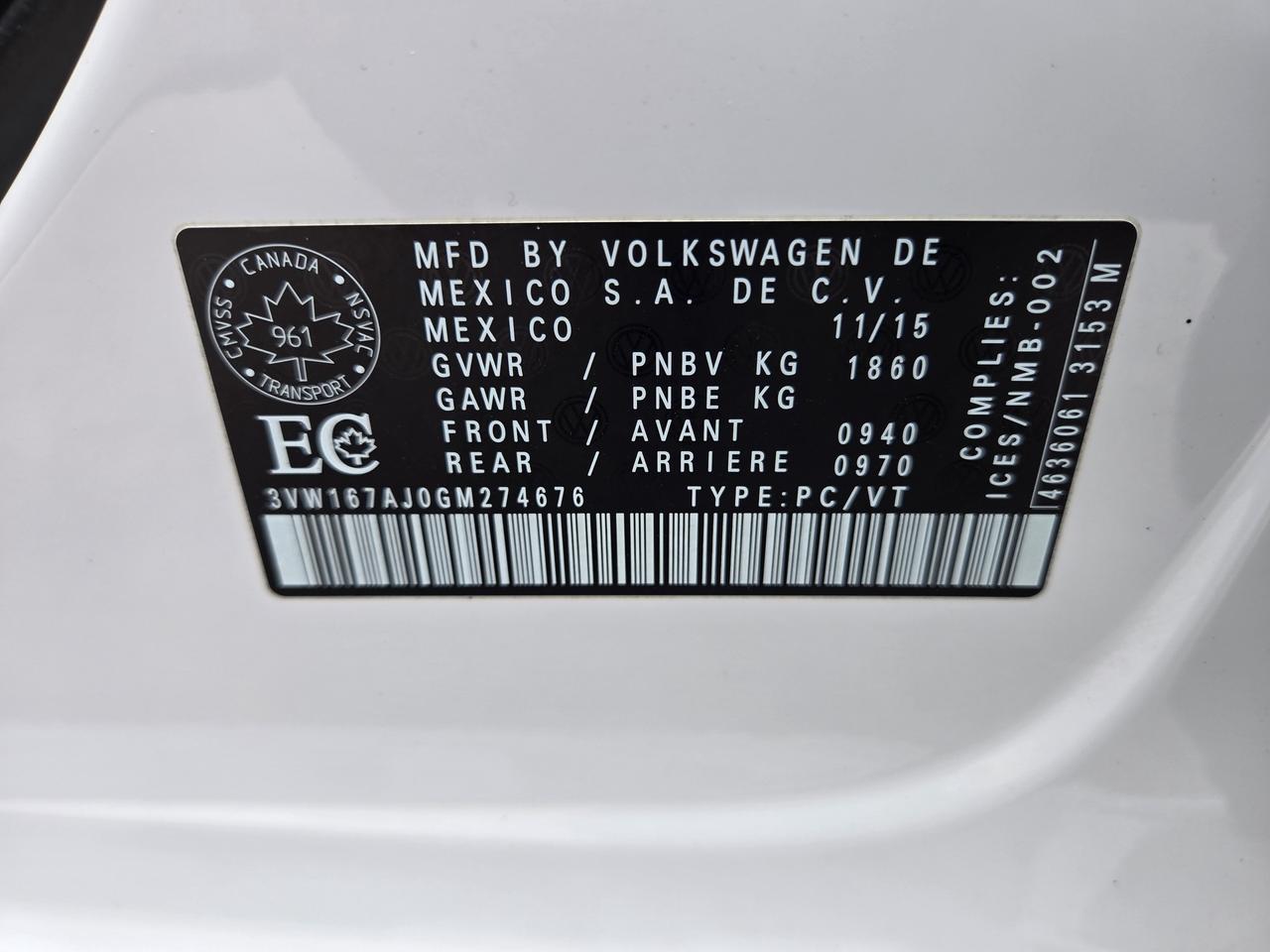 2016 Volkswagen Jetta Sedan 4dr 1.4 TSI Man Trendline Photo