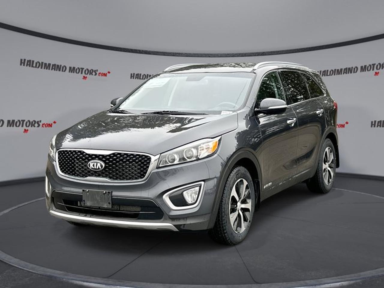 // ACCIDENT FREE!! //<br /><br />Meet the 2017 Kia Sorento EX V6 AWD, offered by Haldimand Motors Ltd. in Cayuga. Finished in Grey with a Black interior, this 4-door SUV is a smart fit for families and commuters who want confident all-wheel-drive traction, everyday comfort, and useful tech for Canadian roads.<br /><br />With 119,444 km, this Sorento is powered by a 3.3 L gas V6 paired with an automatic transmission. It delivers smooth, easy power for merging and passing, while the cabin stays calm and comfortable. The EX V6 AWD trim adds premium touches that make daily driving feel simple and well organized.<br /><br />Youll also enjoy the convenience of push-button start, power windows, and power steering, plus thoughtful features that make winter mornings easier. Heated front seats, heated mirrors, and a heated steering wheel help you warm up fast, while dual-zone automatic climate control and rear climate control keep everyone comfortable on longer trips.<br /><br />FEATURES OF THE Sorento EX V6 AWD | No Accidents | Heated Steering Wheel <br />   3.3 L V6 with AWD <br />   Heated steering wheel for winter comfort <br />   Apple CarPlay and Android Auto <br />   Blind spot monitor for lane changes <br /><br />ADVANCED SAFETY FEATURES <br />   Anti-lock braking system for controlled stops <br />   Stability control helps maintain traction <br />   Blind spot monitor for safer merges <br />   Backup camera for easier reversing <br /><br />PERFORMANCE AND EFFICIENCY <br />   3.3 L gas V6 power <br />   Automatic transmission with dual shift mode <br />   All-wheel drive for confident grip <br />   Cruise control for relaxed highway drives <br /><br />COMFORT AND CONVENIENCE <br />   Heated front seats for cold days <br />   Dual-zone automatic climate control onboard <br />   Rear air conditioning for back passengers <br />   Memory seats and memory mirrors <br /><br />TECHNONOLGY AND CONNECTIVITY <br />   Apple CarPlay for familiar app access <br />   Android Auto for easy smartphone pairing <br />   Bluetooth integration for hands-free calling <br />   Satellite radio with steering wheel controls <br /><br />CARGO SPACE <br />   Rear trunk access for easy loading <br />   Cargo cover helps keep items hidden <br />   Practical SUV space for daily errands <br />   Spare tire included for peace of mind <br /><br />WHAT OTHER OWNERS LIKE <br />   Smooth V6 power for passing <br />   All-wheel drive confidence in winter <br />   Comfortable cabin with useful storage <br />   Easy-to-use phone and audio controls <br /><br />This 2017 Kia Sorento EX V6 AWD | No Accidents | Heated Steering Wheels VIN is: 5XYPHDA51HG295897.<br /><br />WHY CHOOSE US? <br /><br />Honest & Transparent Buying Experience: Weve been a trusted name in business since 1984.<br /><br />STRAIGHTFORWARD PRICING:<br />Our Advertised Price Includes:<br />>>Safety Certification (No separate fee!)<br />>>30-Day 100% Mechanical Warranty<br />>>FREE Carfax History Report.<br />>>No upcharge for paying cash.<br />(Prices Exclude HST and Licensing Fees only.)<br /><br />>>Browse 300+ vehicles all in ONE LOCATION<br /><br />EASY FINANCING: Great rates & open loans<br /><br />WE BUY CARS: Get Top Dollar for your trade-in, or sell us your vehicle for CASH! Even if you dont buy from us!<br /><br />STOP BY TODAY<br />Treat yourself - stop by Haldimand Motors Ltd. located at 42 Talbot St E, Cayuga, ON N0A 1E0 to make this car yours today!<br /><br />https://www.haldimandmotors.com/used/stock-460174.html