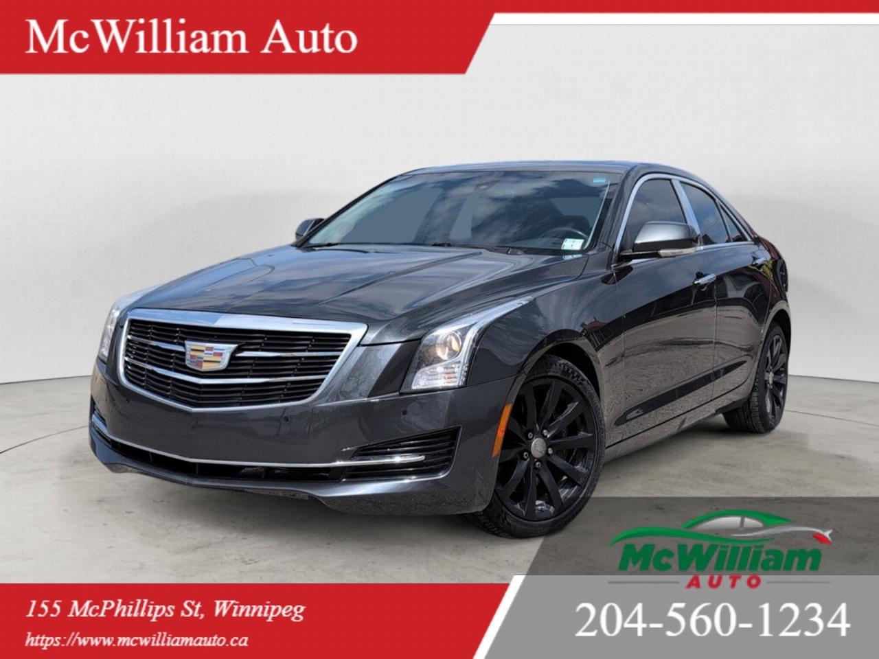 <br> <br><br> 2017 Cadillac ATS Luxury AWD GreyThis 2017 Cadillac ATS Luxury AWD in Grey delivers a refined balance of performance, premium comfort, and advanced technology. Designed as a true drivers sedan, the ATS stands out with precise handling, responsive power, and classic Cadillac craftsmanship.Equipped with All-Wheel Drive (AWD), this ATS provides confident traction and stability in all weather conditions. Paired with a smooth automatic transmission, it offers strong acceleration and composed highway cruising while maintaining a quiet, comfortable ride. The chassis is engineered for sharp steering response and balanced cornering, giving it a sporty edge within the luxury segment.Inside, the Luxury trim surrounds you with upscale materials and thoughtful features designed for comfort year-round. Highlights include:<ul><li>Heated front seats</li><li>Heated steering wheel</li><li>Power sunroof</li><li>Keyless entry with push-button start</li><li>Remote start system</li><li>Automatic Stop/Start technology for improved fuel efficiency</li></ul>Technology and convenience are equally impressive. The intuitive infotainment system is paired with a Bose premium sound system, delivering rich, clear audio throughout the cabin. A rearview backup camera enhances safety and makes parking simple and stress-free.The exterior styling of the ATS is sharp and athletic, with clean body lines and Cadillacs signature front grille. The Grey finish complements its sleek profile, giving it a sophisticated yet sporty presence on the road.The 2017 Cadillac ATS Luxury AWD is an ideal choice for drivers seeking a compact luxury sedan that combines all-season capability, strong performance, advanced technology, and premium comfort in one refined package.<br><br>A well-equipped luxury sedan ready to elevate your daily drive. IMPORTANT DISCLAIMER : This vehicle is a used vehicle, all the features and information may not be accurate from the descriptions above, please check the