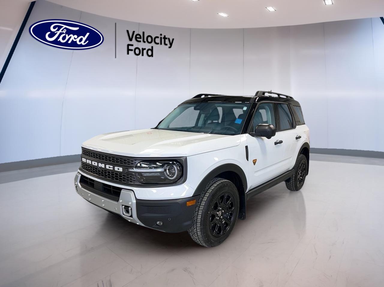 Meet the brand new 2026 Ford Bronco Sport Badlands, now available at Velocity Ford in Moose Jaw. Finished in clean White with a Dark grey interior, this 4-door SUV is built for drivers who want a confident daily ride with the power to handle changing Prairie roads. With its 2.0-litre EcoBoost gas engine and 8-speed SelectShift automatic transmission, the 2026 Ford Bronco Sport Badlands delivers quick response, smooth shifting, and the kind of control that makes every trip feel easy.

This new 2026 Ford Bronco Sport Badlands is a great match for commuting, weekend drives, and year-round use in Saskatchewan. The 8-speed SelectShift automatic gives you the flexibility to drive comfortably in town while still feeling composed on the highway. The 2.0-litre EcoBoost engine adds strong passing power when you need it, without making the drive feel heavy or slow.

At Velocity Ford in Moose Jaw, you can shop with confidence knowing this 2026 Ford Bronco Sport Badlands is brand new and ready for its first owner. The White exterior looks sharp and easy to keep looking clean, while the Dark grey interior gives you a practical, modern cabin feel that suits everyday life. If you want a new Ford SUV with a focused powertrain and a no-nonsense layout, this Bronco Sport is worth a closer look.

FEATURES OF THE Bronco Sport Badlands  
»» 2.0-litre EcoBoost gas engine power  
»» 8-speed SelectShift automatic transmission control  
»» Four-door SUV everyday access convenience  
»» White exterior with dark grey interior  

ADVANCED SAFETY FEATURES  
»» Safety features not specified in listing  
»» Safety features not specified in listing  
»» Safety features not specified in listing  
»» Safety features not specified in listing  

PERFORMANCE AND EFFICIENCY  
»» 2.0-litre EcoBoost gas engine performance  
»» 8-speed SelectShift automatic smooth shifting  
»» Responsive acceleration for highway merging  
»» Confident power delivery for daily driving  

COMFORT AND CONVENIENCE  
»» Four-door layout for easy entry  
»» Dark grey interior with practical design  
»» SUV seating position for clear views  
»» Cabin space suited to daily errands  

TECHNONOLGY AND CONNECTIVITY  
»» Technology features not specified in listing  
»» Technology features not specified in listing  
»» Technology features not specified in listing  
»» Technology features not specified in listing  

CARGO SPACE  
»» Cargo details not specified in listing  
»» Cargo details not specified in listing  
»» Cargo details not specified in listing  
»» Cargo details not specified in listing  

WHAT OTHER OWNERS LIKE  
»» Strong EcoBoost power for passing  
»» Smooth shifting from SelectShift automatic  
»» Practical size for city parking  
»» Comfortable ride for longer drives  

This 2026 Ford Bronco Sport Badlandss VIN is: 3FMCR9DA3TRE03254.<p> this 4-door SUV is built for drivers who want a confident daily ride with the power to handle changing Prairie roads. With its 2.0-litre EcoBoost gas engine and 8-speed SelectShift automatic transmission</p>
<p> and the kind of control that makes every trip feel easy.

This new 2026 Ford Bronco Sport Badlands is a great match for commuting</p>
<p> and year-round use in Saskatchewan. The 8-speed SelectShift automatic gives you the flexibility to drive comfortably in town while still feeling composed on the highway. The 2.0-litre EcoBoost engine adds strong passing power when you need it</p>
<p> you can shop with confidence knowing this 2026 Ford Bronco Sport Badlands is brand new and ready for its first owner. The White exterior looks sharp and easy to keep looking clean</p>
<p> modern cabin feel that suits everyday life. If you want a new Ford SUV with a focused powertrain and a no-nonsense layout</p>
<p> this Bronco Sport is worth a closer look.

FEATURES OF THE Bronco Sport Badlands  
»» 2.0-litre EcoBoost gas engine power  
»» 8-speed SelectShift automatic transmission control  
»» Four-door SUV everyday access convenience  
»» White exterior with dark grey interior  

ADVANCED SAFETY FEATURES  
»» Safety features not specified in listing  
»» Safety features not specified in listing  
»» Safety features not specified in listing  
»» Safety features not specified in listing  

PERFORMANCE AND EFFICIENCY  
»» 2.0-litre EcoBoost gas engine performance  
»» 8-speed SelectShift automatic smooth shifting  
»» Responsive acceleration for highway merging  
»» Confident power delivery for daily driving  

COMFORT AND CONVENIENCE  
»» Four-door layout for easy entry  
»» Dark grey interior with practical design  
»» SUV seating position for clear views  
»» Cabin space suited to daily errands  

TECHNONOLGY AND CONNECTIVITY  
»» Technology features not specified in listing  
»» Technology features not specified in listing  
»» Technology features not specified in listing  
»» Technology features not specified in listing  

CARGO SPACE  
»» Cargo details not specified in listing  
»» Cargo details not specified in listing  
»» Cargo details not specified in listing  
»» Cargo details not specified in listing  

WHAT OTHER OWNERS LIKE  
»» Strong EcoBoost power for passing  
»» Smooth shifting from SelectShift automatic  
»» Practical size for city parking  
»» Comfortable ride for longer drives  

This 2026 Ford Bronco Sport Badlandss VIN is: 3FMCR9DA3TRE03254.</p>