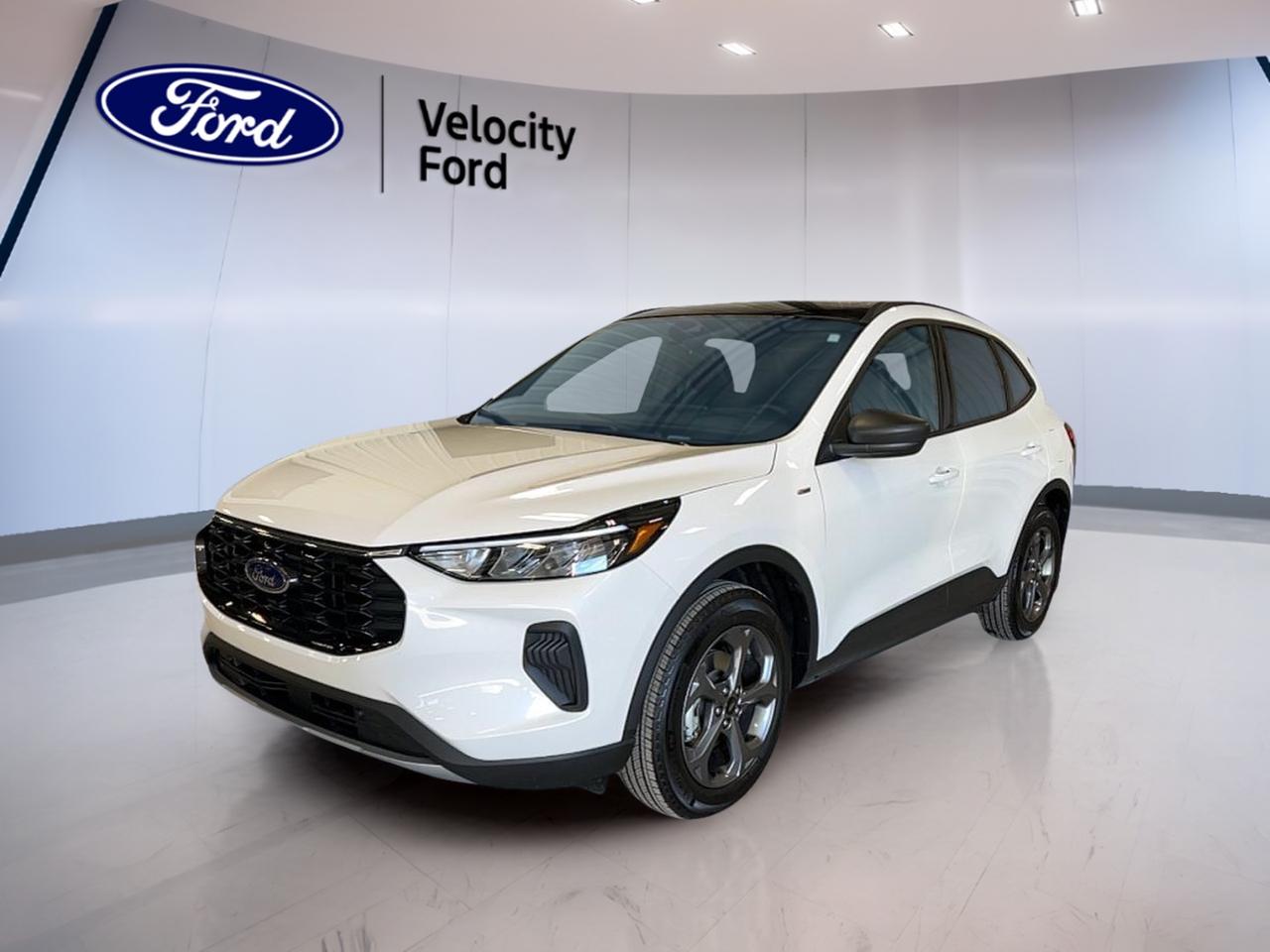 Meet the 2025 Ford Escape St-Line, a used SUV that feels nearly new with only 920 km on the odometer. Finished in White with a Black interior, this 4-door Escape is a smart fit for Moose Jaw driving. It pairs a 1.5 L EcoBoost gas engine with an 8-speed automatic transmission for smooth, easy power.

Sold by Velocity Ford, this 2025 Ford Escape St-Line is a great choice if you want modern Ford design and a confident daily drive without stepping up to a brand-new unit. The Escapes size makes it simple to park and easy to live with, while still giving you the versatility you expect from a compact SUV. If youre looking for an efficient gas-powered option with low kilometres and a clean, modern look, this one deserves a closer look.

FEATURES OF THE Escape St-Line  
»» Sport-inspired styling with bold road presence  
»» 1.5 L EcoBoost gas engine  
»» 8-speed automatic for smooth shifts  
»» Four-door access for daily practicality  

ADVANCED SAFETY FEATURES  
»» Designed to help protect occupants  
»» Modern SUV structure for added confidence  
»» Clear outward visibility for city driving  
»» Built for stable, predictable road manners  

PERFORMANCE AND EFFICIENCY  
»» 1.5 L EcoBoost delivers usable torque  
»» 8-speed automatic supports relaxed cruising  
»» Compact size suits Moose Jaw streets  
»» Low 547 km, barely broken in  

COMFORT AND CONVENIENCE  
»» Four doors for easy entry  
»» Practical cabin layout for daily use  
»» Automatic transmission reduces driver workload  
»» SUV ride height aids road visibility  

TECHNONOLGY AND CONNECTIVITY  
»» Driver-focused dash for quick reach  
»» Clear gauges for at-a-glance info  
»» Modern vehicle electronics for daily driving  
»» Built to support todays devices  

CARGO SPACE  
»» SUV cargo area for everyday hauling  
»» Room for groceries, bags, and gear  
»» Easy-to-load rear opening height  
»» Flexible space for active lifestyles  

WHAT OTHER OWNERS LIKE  
»» Easy driving with compact SUV size  
»» Smooth power delivery from EcoBoost  
»» Confident feel in varied weather  
»» Practical cargo space for daily errands  

This 2025 Ford Escape St-Lines VIN is: 1FMCU9MN2SUB38710.<p> a used SUV that feels nearly new with only 920 km on the odometer. Finished in White with a Black interior</p>
<p> this 4-door Escape is a smart fit for Moose Jaw driving. It pairs a 1.5 L EcoBoost gas engine with an 8-speed automatic transmission for smooth</p>
<p> this 2025 Ford Escape St-Line is a great choice if you want modern Ford design and a confident daily drive without stepping up to a brand-new unit. The Escapes size makes it simple to park and easy to live with</p>
<p> while still giving you the versatility you expect from a compact SUV. If youre looking for an efficient gas-powered option with low kilometres and a clean</p>
<p> this one deserves a closer look.

FEATURES OF THE Escape St-Line  
»» Sport-inspired styling with bold road presence  
»» 1.5 L EcoBoost gas engine  
»» 8-speed automatic for smooth shifts  
»» Four-door access for daily practicality  

ADVANCED SAFETY FEATURES  
»» Designed to help protect occupants  
»» Modern SUV structure for added confidence  
»» Clear outward visibility for city driving  
»» Built for stable</p>
<p> predictable road manners  

PERFORMANCE AND EFFICIENCY  
»» 1.5 L EcoBoost delivers usable torque  
»» 8-speed automatic supports relaxed cruising  
»» Compact size suits Moose Jaw streets  
»» Low 547 km</p>
<p> barely broken in  

COMFORT AND CONVENIENCE  
»» Four doors for easy entry  
»» Practical cabin layout for daily use  
»» Automatic transmission reduces driver workload  
»» SUV ride height aids road visibility  

TECHNONOLGY AND CONNECTIVITY  
»» Driver-focused dash for quick reach  
»» Clear gauges for at-a-glance info  
»» Modern vehicle electronics for daily driving  
»» Built to support todays devices  

CARGO SPACE  
»» SUV cargo area for everyday hauling  
»» Room for groceries</p>
<p> and gear  
»» Easy-to-load rear opening height  
»» Flexible space for active lifestyles  

WHAT OTHER OWNERS LIKE  
»» Easy driving with compact SUV size  
»» Smooth power delivery from EcoBoost  
»» Confident feel in varied weather  
»» Practical cargo space for daily errands  

This 2025 Ford Escape St-Lines VIN is: 1FMCU9MN2SUB38710.</p>