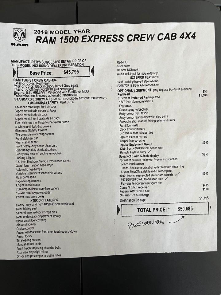 2018 RAM 1500 HEMI 4x4 Crew Cab 5'7" Box Photo