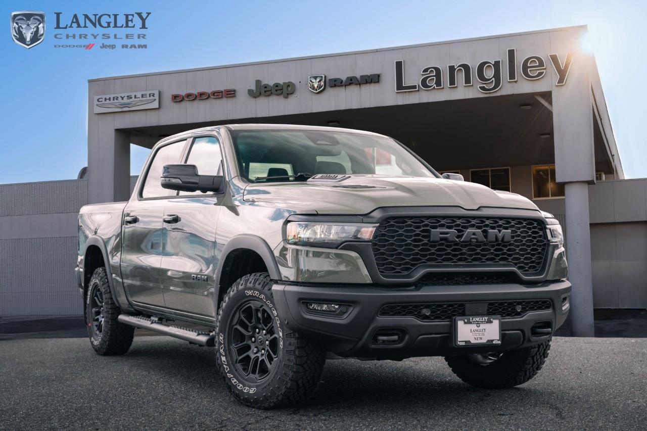 <p><strong>2026 RAM 1500 Rebel 4x4 Crew Cab 5'7" Box</strong></p><p>The 2026 RAM 1500 Rebel remains the go-to choice for off-road enthusiasts who need a truck that is as capable on the trails as it is comfortable on the highway. Now powered by the high-torque Hurricane engine, the Rebel features a 1-inch factory lift, Bilstein performance shocks, and a rugged interior designed to handle the elements while offering the latest in RAM cabin technology.</p><p></p><ul><li><p><strong>Engine</strong>: 3.0L Hurricane Twin-Turbo I-6 Standard Output (420 hp, 469 lb-ft torque)</p><p></p></li><li><p><strong>Drivetrain</strong>: 4x4 with 8-speed automatic transmission and 3.92 rear axle ratio</p><p></p></li><li><p><strong>Efficiency</strong>: 14.0 L/100 km City / 9.8 L/100 km Highway</p><p></p></li><li><p><strong>Max Towing</strong>: Up to 5,248 kg (11,570 lbs) when properly equipped</p><p></p></li><li><p><strong>Technology</strong>: 12-inch Uconnect 5 touchscreen (available 14.4-inch) and 12-inch digital cluster</p><p></p></li><li><p><strong>Off-Road Gear</strong>: Bilstein front and rear shocks, electronic locking rear differential, and skid plates</p><p></p></li><li><p><strong>Key Features</strong>: 33-inch Goodyear Wrangler DuraTrac all-terrain tires, sport performance hood, and unique Rebel cloth/vinyl bucket seats</p><p></p></li></ul><p>Come book a test drive at Langley Chrysler, conveniently located in Langley, British Columbia.</p>*All new vehicle purchases are plus the PDI accessory installs and any price increases provided by the manufacturer. For trucks the accessories will include wheel locks, spray-in liners, and mud flaps. For all other vehicles, wheel locks are standard, other equipment may apply. Confirm with the dealer.

<p>*All prices are net of all manufacturer incentives and/or rebates and are subject to change by the manufacturer without notice. All prices plus applicable taxes, applicable environmental recovery charges, documentation of $599 and full tank of fuel surcharge of $76 if a full tank is chosen.<br />Other items available that are not included in the above price:<br />Tire & Rim Protection and Key fob insurance starting from $599<br />Service contracts (extended warranties) for up to 7 years and 200,000 kms starting from $599<br />Custom vehicle accessory packages, mudflaps and deflectors, tire and rim packages, lift kits, exhaust kits and tonneau covers, canopies and much more that can be added to your payment at time of purchase<br />Undercoating, rust modules, and full protection packages starting from $199<br />Flexible life, disability and critical illness insurances to protect portions of or the entire length of vehicle loan?im?im<br />Financing Fee of $500 when applicable<br />Prices shown are determined using the largest available rebates and incentives and may not qualify for special APR finance offers. See dealer for details. This is a limited time offer.</p>