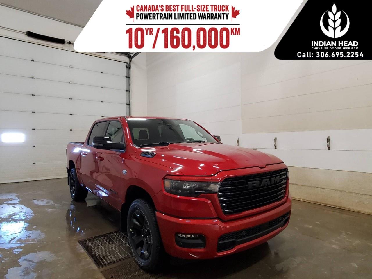 <p>The 2026 Ram 1500 Sport Crew Cab 4x4 delivers bold styling, powerful performance, and everyday comfort in one well-rounded truck.</p><p>Finished in <strong>Molten Red Pearl</strong>, this Ram stands out with a striking, head-turning exterior that perfectly complements its sporty design.</p><p>Under the hood, its equipped with a <strong>5.7L HEMI® VVT V8 engine with FuelSaver MDS & eTorque paired with an automatic transmission</strong>, giving you the power you need for towing, hauling, and daily driving. The <strong>4x4 system</strong> adds confidence in all road and weather conditions.</p><p>Inside the spacious Crew Cab, youll find a comfortable and functional interior designed for both work and relaxation. Features include <strong>air conditioning, Bluetooth® connectivity, cruise control, and advanced safety systems</strong>, making every drive more enjoyable.</p><p>Safety comes standard with features like <strong>backup camera, brake assist, electronic stability control, hill start assist, traction control, and a full suite of airbags</strong>, helping keep you and your passengers protected.</p><p>With its powerful V8 performance, bold styling, and dependable capability, the 2026 Ram 1500 Sport Crew Cab 4x4 is ready for whatever your day demands.</p><p>Please confirm all vehicle details and features with our sales team and start the buying process today at Indian Head Chrysler Dodge Jeep Ram Ltd.</p>