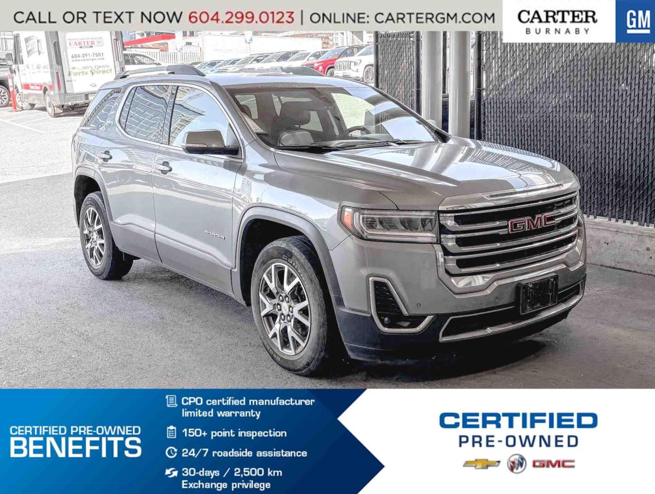 Used 2021 GMC Acadia SLT AWD | 3.6L ENGINE/HEAT PWR SEATS/HF LIFTGATE for sale in Burnaby, BC