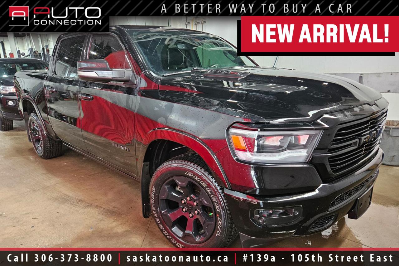<p><span><font color=#000000><span>Financing & Warranty Available!</span><span><br></span></font></span><span><br></span><span>Crew Cab w/ 5.7ft. Box - Accident Free - 3.0L EcoDiesel V6</span><span><br></span><span><br>Turn heads with this accident-free <b>2020 RAM 1500 Laramie Night Edition Crew Cab</b> - a striking Diamond Black Crystal Pearl truck that blends premium comfort with serious capability. Under the hood, the 3.0L EcoDiesel six-cylinder turbo delivers strong torque and excellent fuel efficiency while the 4x4 drivetrain and 3.92 rear axle ratio make towing and winter driving confident and controlled. The Night Editions 22-inch black forged aluminum wheels, body-colour bumpers and sport performance hood give it a menacing, modern stance matched by LED headlamps, fog lamps and LED bed lighting. Inside, the cabin is built for long hauls and everyday life with cooled and heated perforated leather seats, heated rear seats, heated steering wheel and dual-zone automatic climate control keeping everyone comfortable year-round. Technology takes center stage on the 12-inch touchscreen with navigation, Apple CarPlay/Android Auto compatibility, wireless charging and a 19-speaker Harman/Kardon system that turns the truck into a rolling concert hall. Safety and driver aids are comprehensive - adaptive cruise control with stop-and-go, lane keep assist, blind-spot and cross-path detection, forward collision warning with active braking, Park-Sense front/rear and ParkView backup camera, plus parallel and perpendicular park assist. A dual-pane panoramic moonroof brightens the interior, remote start and remote proximity keyless entry simplify daily use, and an integrated 4G LTE Wi-Fi hotspot keeps devices connected on the go. Practical capability is ready too, with a spray-in bedliner, Class IV hitch receiver with trailer brake controller and useful LED taillamps. If you want a premium, accident-free Laramie Night Edition that balances luxury, tech and towing-ready performance, stop by Saskatoon Auto Connection to see it in person.<br><br></span><span>Key Features:</span><span><br></span><span><br>- 4x4<br>- Night Edition<br>- Laramie Level 2 Equipment Group<br>- Advanced Safety Group<br>- Bed Utility Group<br>- Cooled & Heated Leather Seats<br>- Heated Rear Seats<br>- Heated Steering Wheel<br>- Remote Start<br>- Apple CarPlay & Android Auto Compatibility<br>- Wireless Charging Pad<br>- Adaptive Cruise Control w/ Stop & Go<br>- 19-Speaker Harman/Kardon High Performance Sound System<br></span><span>- 12-Inch Touchscreen Display</span><br><span>- Dual-Pane Panoramic Moonroof<br>- Navigation<br>- Park-Sense Front & Rear Park Assist<br>- ParkView Rear Back-Up Camera<br>- Parallel & Perpendicular Park Assist<br>- Blind-Spot & Cross-Path Detection<br>- Lane Departure Warning w/ Lane Keep Assist<br>- Advanced Brake Assist<br>- Forward Collision Warning w/ Active Braking<br>- Automatic High-Beams<br>- Remote Proximity Keyless Entry<br>- Dual-Zone Automatic Climate Control<br>- 4G LTE Wi-Fi Hotspot<br>- LED Headlamps & Fog Lamps<br>- LED Taillamps<br>- LED Bed Lighting<br>- Spray-In Bedliner<br>- Body-Colour Bumpers<br>- Sport Performance Hood<br>- 22-Inch Black Forged Aluminum Wheels<br>- Class IV Hitch Receiver & Trailer Brake Controller<br>- 9,910lb. Towing Capacity<br>- 3.92 Rear Axle Ratio<br>- 3.0L EcoDiesel 6-Cylinder Turbocharged Engine<br><br><b>Exterior Colour:</b> Diamond Black Crystal Pearl<br><b>Interior Colour:</b> Black Perforated Leather<br><br><b>Manufacturers Brochure:</b> </span><a href=https://cdn.dealereprocess.org/cdn/brochures/ram/ca/2020-1500.pdf target=_blank><span>https://cdn.dealereprocess.org/cdn/brochures/ram/ca/2020-1500.pdf</span></a><span><br><br></span><span>Unlock a full year of exclusive VIP benefits with your purchase! Enjoy 20% off labour, 25% off tires, free windshield stone chip repairs, and so much more. Visit saskatoonauto.ca for all the details.<br></span><span><br>Honesty Pricing eliminates the haggle hassle by providing you with our lowest possible selling price up front. In fact, it is the lowest price in our market, and we will prove it by disclosing a comprehensive market report of what our competitors are selling similar vehicles for.<br></span><span><br>This vehicle meets our Diamond Certification standard, which begins by selecting only premium quality vehicles and subjecting them to a much more comprehensive inspection process than typical dealerships use. Diamond Certified ensures a clean history, exceptional appearance and problem-free operation.<br></span><span><br>At Saskatoon Auto Connection we sell pre-owned automobiles the way we would like to buy them ourselves. Since 2008, we have been dedicated to providing the highest level of integrity and transparency in our industry, in combination with the highest quality vehicles at the most competitive prices in Saskatchewan. Our friendly staff is ready to positively redefine your expectations of the pre-owned automobile space.</span><span></span></p>