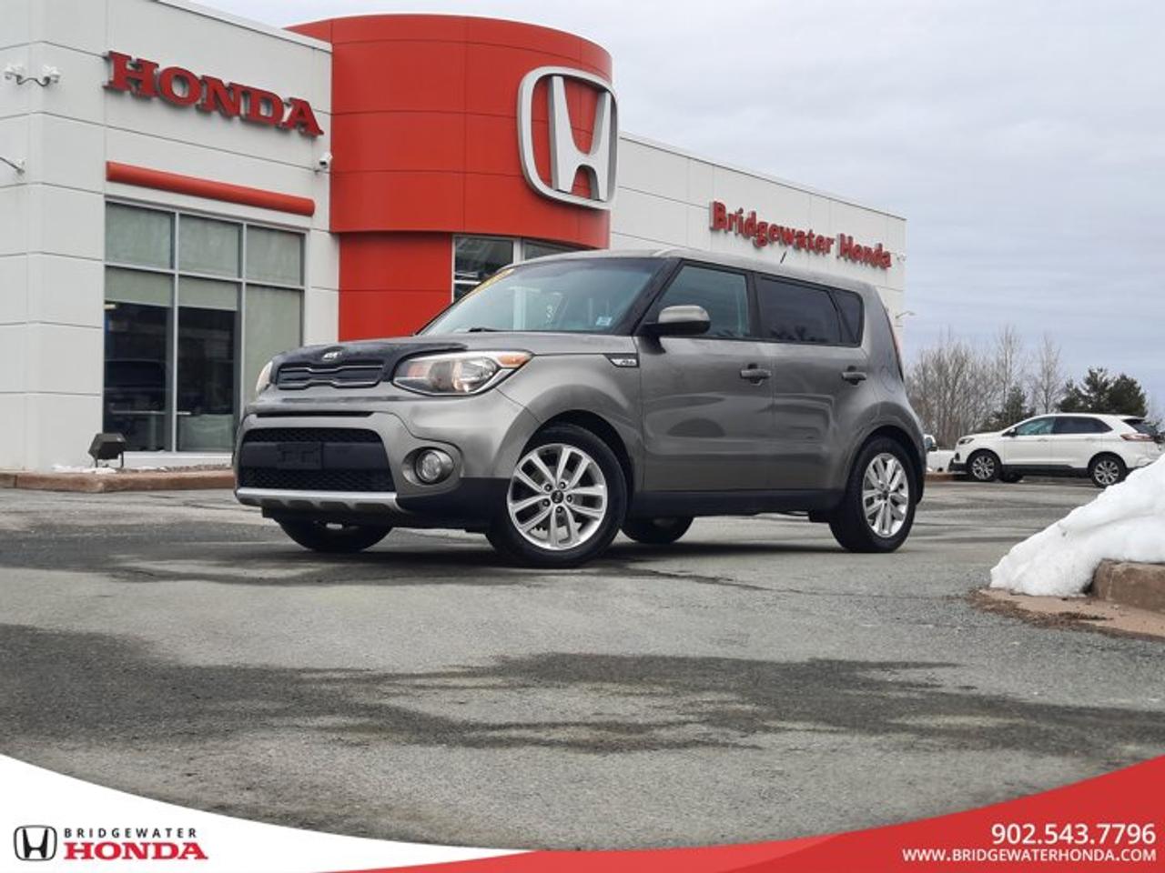 Gray 2018 Kia SoulFresh MVI-Motor vehicle inspection and current service completed- Oil and filter change- Interior and exterior detailing-Carfaxes vehicle history will be provided-Brakes and tire measurements pass certification standards-Qualifies for several warranty upgrade options-Flexible financing options available-All trade ins are welcomeHelping over 700 customers a year find the right vehicle for them.We are excited to help you with your next vehicle purchase.Reviews:* Soul owners commonly report solid overall value, a good level of feature content for their dollars, punchy performance from the Souls higher-output engines, and a very easy-to-drive character, backed by easy maneuverability, entry, and exit. Outward visibility and a commanding driving position are also appreciated, as is cargo space and flexibility. Source: autoTRADER.ca