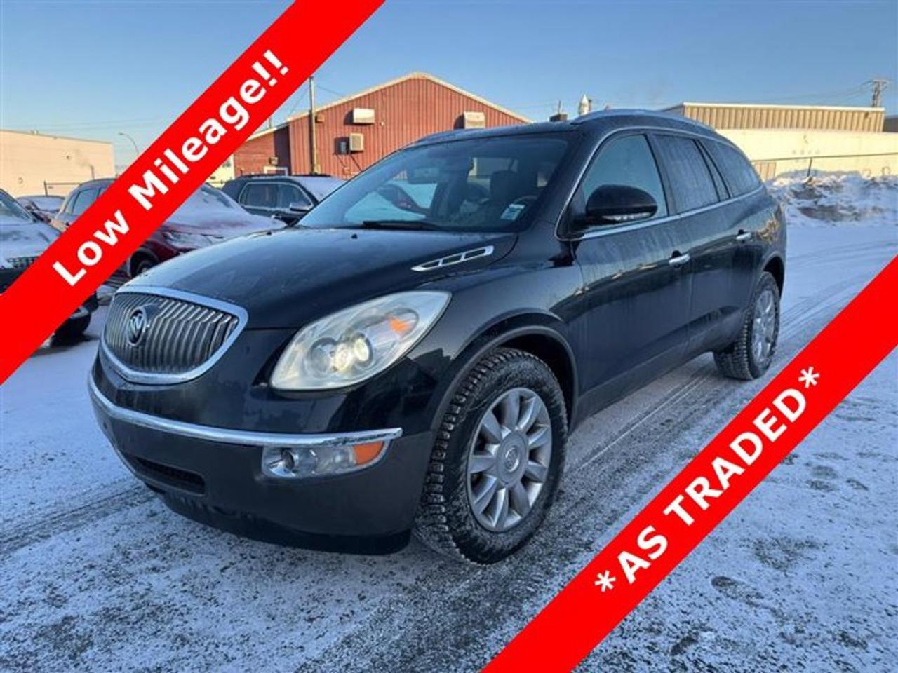 2012 Buick Enclave (AS IS)Its big, comfy, and full of potential, like a fixer-upper with heated seats. Sold as-is, so bring your imagination and maybe a mechanically inclined buddy.Recent Arrival! Surprisingly good shape for the year, well maintained and low mileage must be seen to be appreciated! 2012 Buick Enclave CXL *AS TRADED* AWD, 3rd row seats: split-bench, Dual front impact airbags, Dual front side impact airbags, Exterior Parking Camera Rear, Heated front seats, Occupant sensing airbag, Overhead airbag, Perforated Leather Appointed Seat Trim, Power Liftgate, Rear Parking Sensors.CARFAX Canada No Reported Accidents2012 Buick Enclave CXL *AS TRADED* AWD 6-Speed Automatic Electronic 3.6L V6 DI VVTSteele Mitsubishi has the largest and most diverse selection of preowned vehicles in HRM. Buy with confidence, knowing we use fair market pricing guaranteeing the absolute best value in all of our pre owned inventory!Steele Auto Group is one of the most diversified group of automobile dealerships in Canada, with 60 dealerships selling 29 brands and an employee base of well over 2300. Sales are up over last year and our plan going forward is to expand further into Atlantic Canada and the United States furthering our commitment to our Canadian customers as well as welcoming our new customers in the USA.