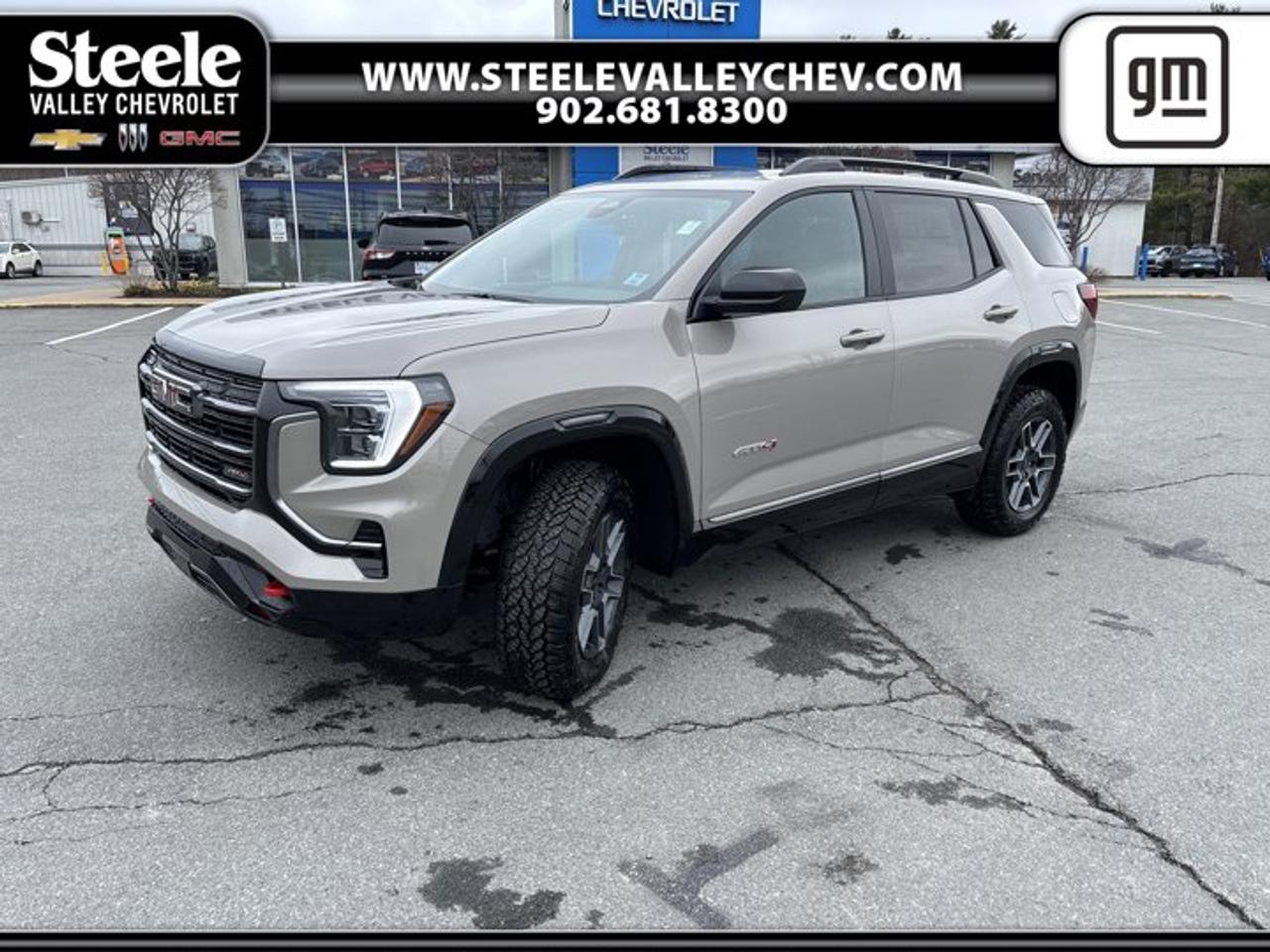 TRANSMISSION, 8-SPEED AUTOMATIC, ELECTRONICALLY-CONTROLLED WITH OVERDRIVE includes Driver Shift Control (STD), RIVERSTONE METALLIC, ENGINE, 1.5L TURBO DOHC 4-CYLINDER, SIDI, VVT (175 hp [131.3 kW] @ 5800 rpm, 203 lb-ft of torque [275.0 Nm] @ 2000 - 4000 rpm). (STD), AT4 PREFERRED EQUIPMENT GROUP includes standard equipment, Wireless Phone Charging for portable devices (Included with (ZQ3) Convenience Package II.), Wireless Apple CarPlay/Wireless Android Auto, Wipers, Rainsense, Windows, express up/down driver and express down all passengers, Window, rear side, solar absorbing, privacy tinting, Wi-Fi Hotspot capable (Terms and limitations apply. See onstar.ca or dealer for details.). This GMC Terrain has a powerful Turbocharged Gas I4 1.5L/-TBD- engine powering this Automatic transmission.*These Packages Will Make Your GMC Terrain AWD AT4 The Envy of Your Friends *Wheel, spare, 17 (43.2 cm) steel, Visors, driver and front passenger illuminated vanity mirrors covered, Vehicle health management provides advanced warning of vehicle issues, USB ports, 2, one type A and one type-C, data/charge, located in the front area of the centre console, USB ports, 2 type-C, located on back of centre console, charge-only, Universal Home Remote includes garage door opener, 3-channel programmable, Transmission, 8-speed automatic, electronically-controlled with overdrive includes Driver Shift Control, Trailer hitch, factory installed, Tires, 235/65R17, all-terrain, Tire, compact spare, T125/70R17, blackwall, Teen Driver a configurable feature that lets you activate customizable vehicle settings associated with a key fob, to help encourage safe driving behaviour. It can limit certain available vehicle features, and it prevents certain safety systems from being turned off. An in-vehicle report card gives you information on driving habits and helps you to continue to coach your new driver, Tail lamps, upper, animated walk-up and departure lighting, Suspension, front, MacPherson strut and rear 4-link (Off-road tuned suspension.), Sunglass storage, overhead, Steering wheel, sport-style, Steering wheel, heated, Speedometer, kilometres / miles, SiriusXM with 360L Trial Subscription. SiriusXM with 360L transforms your customers ride with our most extensive and personalized radio experience on the road. (IMPORTANT: The SiriusXM trial subscription is not provided on vehicles that are ordered for Fleet Daily Rental (FDR) use. Certain features and/or content may not be available unless an active data connection is enabled in the vehicle. Content varies by SiriusXM subscription plan. Features and display may vary by vehicle. All SiriusXM services require a subscription, sold separately by SiriusXM after the trial period. Your SiriusXM service will automatically stop at the end of your trial unless you decide to subscribe. If you decide to continue service after your trial, the subscription plan you choose will continue for an indeterminate term and you will be charged according to your chosen payment method at the then current rates unless and until you cancel. Taxes apply. Please see the SiriusXM Customer Agreement at siriusxm.ca/terms for complete terms and how to cancel, which includes calling SiriusXM at 1-888-539-7474. All rates, content, and programming are subject to change. SiriusXM uses personal information in accordance with SiriusXM Privacy Policy, available at siriusxm.ca/privacy. SiriusXM Canada Inc. SiriusXM, the SiriusXM logo, channel names and logos are trademarks of Sirius XM Radio Inc. and are used under license.), Side Bicyclist Alert, Shutters, front upper and lower grille, active.* Stop By Today *Stop by Steele Valley Chevrolet Buick GMC Cadillac located at 9184 Commercial Street, New Minas, NS, NS B4N3V9 for a quick visit and a great vehicle!*Disclaimer*Please verify all information with a Steele Valley representative.