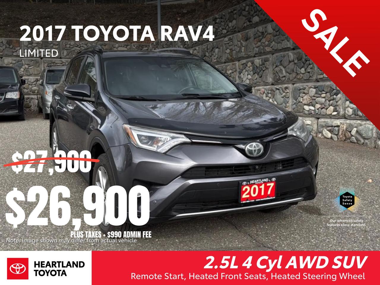 Used 2017 Toyota RAV4 LIMITED for sale in Williams Lake, BC