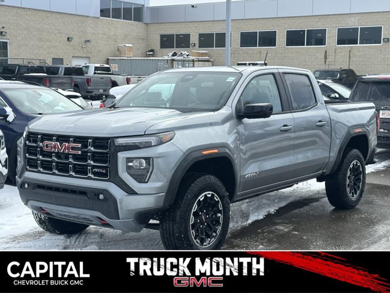 This GMC Canyon boasts a Turbocharged Gas I4 2.7L/ engine powering this Automatic transmission. ENGINE, TURBOMAX (310 hp [231 kW] @ 5600 rpm, 430 lb-ft of torque [583 Nm] @ 3000 rpm) (STD), Wireless Apple CarPlay/Wireless Android Auto, Windows, remote Express-Down, all windows.* This GMC Canyon Features the Following Options *Windows, power with driver Express-Up and Down, Windows, power rear, express down, Window, rear-sliding, manual, Window, power with front passenger Express-Down, Wi-Fi Hotspot capable (Terms and limitations apply. See onstar.ca or dealer for details.), Wheels, 18 x 8.5 (45.7 cm x 21.6 cm) Gloss Black Machined Finish Aluminum, Wheel, spare, 17 x 8 (43.2 cm x 20.3 cm) steel, Wheel opening mouldings, Visors, driver and front passenger illuminated sliding vanity mirrors, Vehicle health management provides advanced warning of vehicle issues.* Visit Us Today *A short visit to Capital Chevrolet Buick GMC Inc. located at 13103 Lake Fraser Drive SE, Calgary, AB T2J 3H5 can get you a dependable Canyon today!