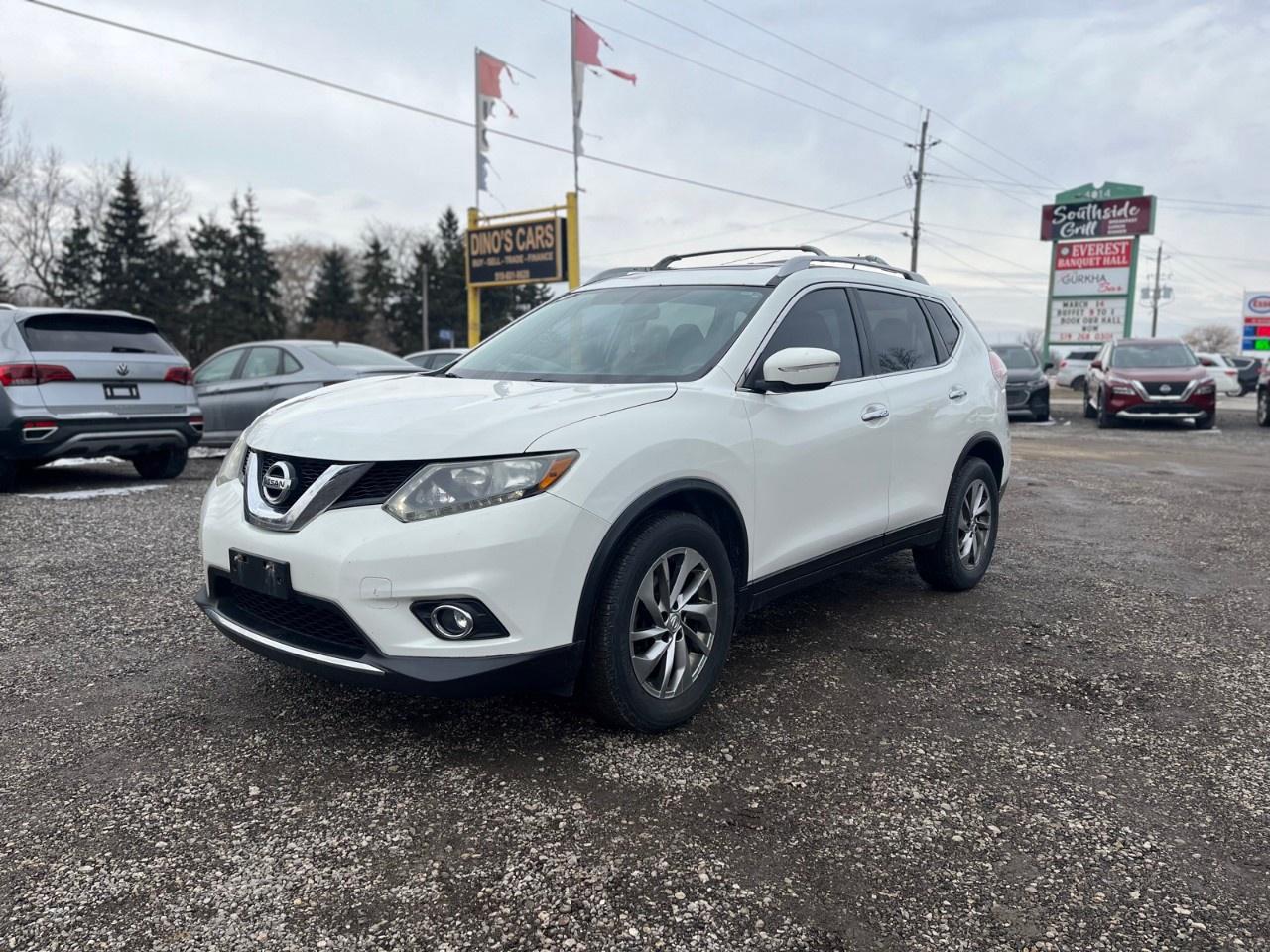 <p>&nbsp;</p><p>Looking for a versatile and reliable SUV? Check out this sharp 2014 Nissan Rogue AWD 4dr SL, available now at Dinos Cars! This stylish crossover is ready for your next adventure, whether its navigating city streets or exploring the open road. With its sleek white exterior and comfortable black interior, this Rogue offers both practicality and a touch of sophistication. This beauty has been well-maintained and has 175,366km on the odometer.</p><p>This Nissan Rogue is an automatic, all-wheel-drive vehicle, meaning youll have the confidence to tackle various driving conditions. It runs on gasoline and features four doors for easy access for both passengers and cargo. Perfect for families, commuters, and anyone in between, this SUV is ready to become your go-to vehicle. Visit Dinos Cars today to experience it for yourself.</p><p>Here are five features that make this 2014 Nissan Rogue a stand-out choice:</p><ul><li><strong>All-Wheel Drive:</strong> Provides superior traction and control in various weather conditions, ensuring a confident and safe driving experience.</li><li><strong>Spacious Interior:</strong> Offers plenty of room for passengers and cargo, making it ideal for road trips and daily errands.</li><li><strong>Automatic Transmission:</strong> Provides a smooth and effortless driving experience.</li><li><strong>Fuel-Efficient Engine:</strong> Helps you save money at the pump without compromising performance.</li><li><strong>Sleek Design:</strong> Turns heads wherever you go.</li></ul><p><strong><em>Powered by AutoIntelligence&trade;</em></strong> Vehicle information has been generated using artificial intelligence and is provided for informational purposes only. While efforts are made to ensure accuracy, please confirm all details directly with the dealer.</p><p>We finance</p><p>Contact us for pre approval,</p><p>DINOS CARS</p><p>-Safety certification included in the price ( UNLESS SPECIFIED OTHERWISE ie. AS IS VEHICLES)</p><p>-IF YOU CANT COME TO US WELL DRIVE TO YOU ( WITHIN A REASONABLE DISTANCE TO VIEW) DELIVERY ALSO AVAILABLE</p><p>-Certified Quality Pre owned Vehicles</p><p>-Carfax history report available for every vehicle</p><p>-Licensing and tax are extra</p><p>-Open by Appointment Call or text(519)697-3866</p><p>-4016 Dundas St E, London, ON N5V 5C6</p>