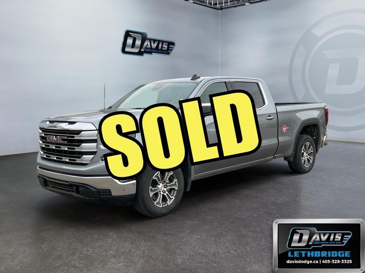 <b>Trailering Package, Powered Driver Seat, Remote Start, Climate Control!<br /> <br /></b><br /> The 2025 GMC Sierra 1500 SLE combines rugged capability with modern technology, making it a standout full-size pickup. Powered by the Duramax 3.0L Turbo-Diesel engine with a 3.23 rear axle ratio, this Sierra delivers smooth towing and hauling performance, supported by AutoTrac transfer case, trailer brake controller, StabiliTrak with trailer sway control, and hill start assist. With a GVWR of 7,200 lbs, its built for heavy-duty work while maintaining a refined driving experience.<br /><br />Inside, the cabin is designed for comfort and convenience. The front 40/20/40 bench seats with underseat storage, heated driver and passenger seats, dual-zone climate control, and 10-way power driver seat provide premium comfort. Tech features include a 13.4-inch color touchscreen with Google built-in, wireless Apple CarPlay and Android Auto, 12.3-inch digital driver information center, keyless start, and remote vehicle start, keeping you connected on the road.<br /><br />Safety and utility are a priority, with GMC Pro Safety features including automatic emergency braking, forward collision alert, lane keep assist, HD rear vision camera, tire pressure monitoring, and teen driver mode. The exterior is equally capable with LED headlamps and cargo lighting, EZ lift power tailgate, and power-adjustable heated mirrors. Additional highlights include 18-inch machined aluminum wheels, spray-on bedliner, and a durable theft-deterrent system, making this Sierra 1500 SLE a reliable, tech-forward, and capable pickup for work or play.<br /> <br />To apply right now for financing use this link: <a href=https://lethbridge.davisdodge.ca/free-credit-check/ target=_blank rel=nofollow noopener noreferrer>https://lethbridge.davisdodge.ca/free-credit-check/</a><br /> <br /><br />Locally Owned & Trusted for Over 35 Years  Davis Dodge in Lethbridge, AB <br /><br /> At Davis Dodge, weve proudly served the Lethbridge community for more than 35 years, offering an unparalleled car buying experience. Dont just take our word for itour Google reviews speak volumes about our commitment to exceptional service. <br /><br /> Delivery & At-Home Test Drives: Convenient options to suit your lifestyle. <br /><br /> Flexible Financing for Everyone: Get the vehicle you need with financing solutions tailored to your situation. <br /><br /> Full Mechanical Inspections & Professional Cleaning: Every vehicle is thoroughly inspected and cleaned before it hits our lot.<br /><br /> We take all makes and models on trade and offer competitive pricing with inventory that changes daily. Whether you're shopping for a Chrysler, Dodge, Jeep, RAM, or FIAT, our AMVIC Licensed dealership makes it easy to browse, buy, and drive away.<br /><br /> Located in Lethbridge, AB, we proudly serve customers in Fort Macleod, Taber, Claresholm, and Coaldale. Shop online or visit us today to experience the best in sales, service, and selection. Standard bank rates apply; taxes are additional.<br /><br /> Vehicle pricing offer shown expires 2026-06-30. <br /> Come by and check out our fleet of 60+ used cars and trucks and 100+ new cars and trucks for sale in Lethbridge. o~o