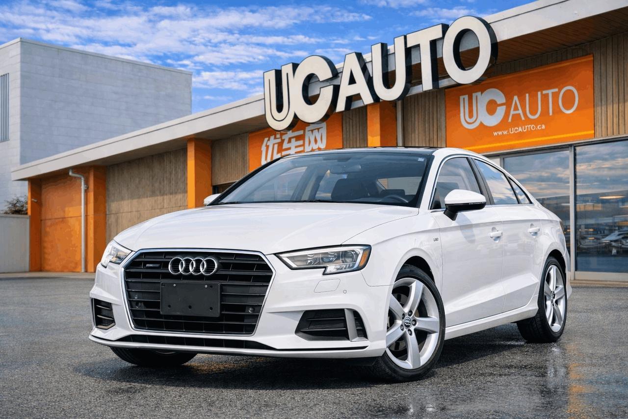 <p><p>2019 AUDI A3</p><p>TRUE PRICE, NO HIDDEN FEE, FREE CARFAX, FULL INSPECTION REPORT</p><p>NO ACCIDENT, BC LOCAL</p><p>Highlight Features</p><p>- Backup Camera</p><p>- Dual Zone Climate Control</p><p>- Heated Seats</p><p>- Bluetooth Technology</p><p>- FM/AM Radio</p><p>-<span id=jodit-selection_marker_1772242671414_7655261776901027 data-jodit-selection_marker=start style=line-height: 0; display: none;></span> Cruise Control</p><p>- Voice Control</p><p>- Variable Driving Mode</p><p>- AND MUCH MORE</p><p><br></p><p>Although every attempt is made to ensure the accuracy of the data above, due to the possibility of human error, we cannot guarantee the accuracy of the displayed information, the availability of this vehicle, or the accuracy of its photo or stock photo. Such information may not reflect exact vehicle color, trim, options, price or other specifications.<br></p><p><br></p><br><p><br></p><p><strong><strong><strong><strong><strong><strong><span>*** FULL CARFAX REPORT AND INSPECTION PAPER AVAILABLE!!***</span></strong></strong></strong></strong></strong></strong></p><p><strong><strong><strong><span>*** BEST VALUE FOR YOUR TRADE-IN OR SELL US YOUR CARS!!***</span></strong></strong></strong></p><p><strong><strong><strong><span>*** COMPETITIVE RATE FOR FINANCING!!***</span></strong></strong></strong></p><p><strong><strong><strong><span><br></span></strong></strong></strong></p><p><strong><strong><strong><strong>DL#40299 UC Auto</strong></strong></strong></strong><br></p><p><strong><strong><strong><span>3891 No 3 Rd, Richmond, BC V6X 2B8</span></strong></strong></strong></p><p><span>*All price excludes $495 Doc Fee& $395Vehicle Preparation Fee and applicable taxes.*</span></p><p><br></p><p><strong><span>*Finance and Lease option available on vehicle year 2014<span>&nbsp;</span>or newer*</span></strong></p><br></p>