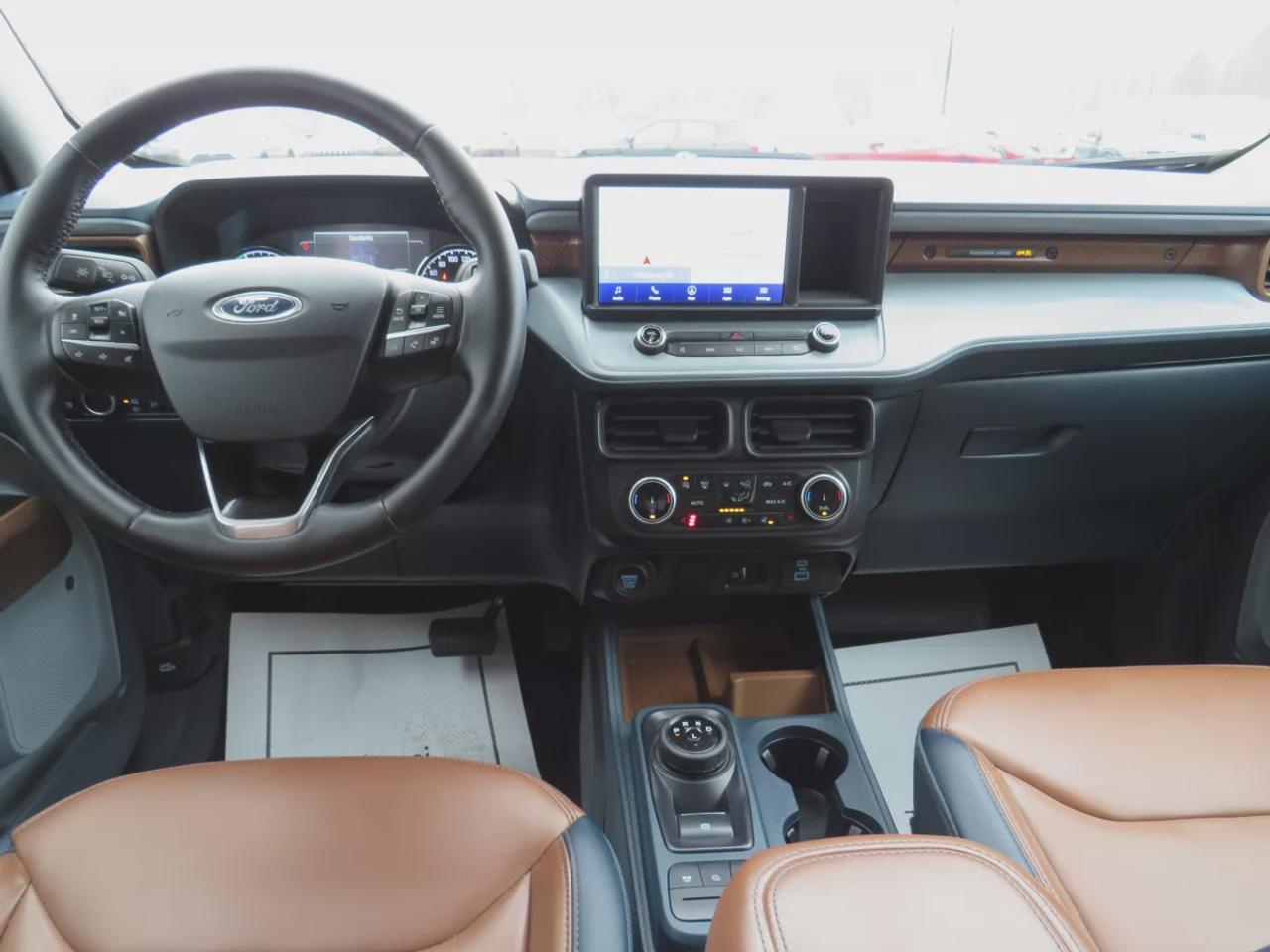 2024 Ford Maverick LARIAT | Hybrid | One Owner!! | Clean Title/No Accidents!! | Safety/Certified!! | Trailer Hitch | Alloy Rims | Two-Tone Leather | Navigation | Push Button Start | Power Seats | Reverse Camera | Digital Touchscreen | Heated Seats/Steering Wheel | Photo