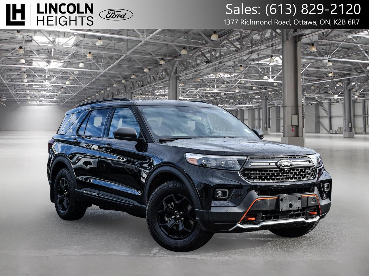 Contact us now: (613) 829-2120  ONE OWNER    Recent Arrival!      Odometer is 36715 kilometers below market average!    2023 Ford 4D Sport Utility Explorer Black Metallic      4WD 2.3L I4 EcoBoost      A quality Lincoln Heights Ford Pre Owned Special!, 4WD.    Here at Lincoln Heights we offer many options to help you find the vehicle that is right for you! Our New Vehicles come with a 3-year/60,000 km Major Component warranty and a 5-year/100,000 km Powertrain warranty. All of our Used Vehicles come with a Carfax Report and are delivered with a 3-month/5,000 km Major Component warranty or the remainder of the manufacture warranty, whichever is greater. Taxes and licensing extra, contact us at 613-829-2120 for more details!