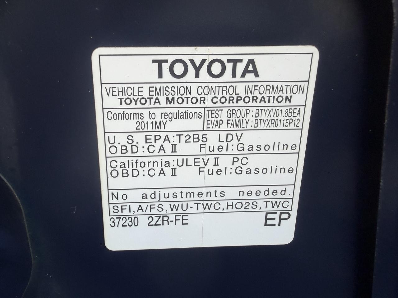 2011 Toyota Corolla 4dr Auto CE !! ONE OWNER ! NO ACCIDENTS 122753 KMS Photo