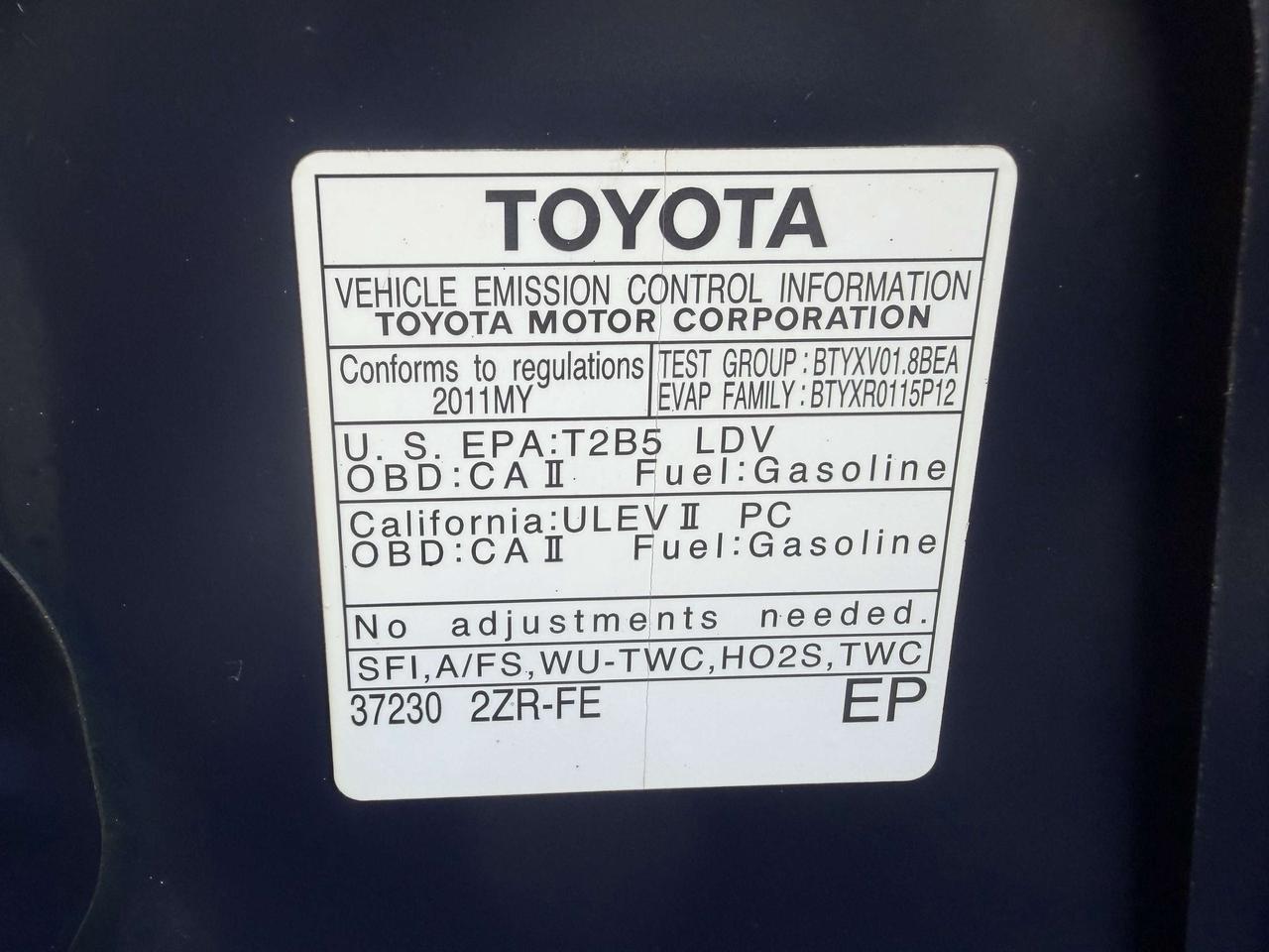 2011 Toyota Corolla 4dr Auto CE !! ONE OWNER ! NO ACCIDENTS 122753 KMS Photo