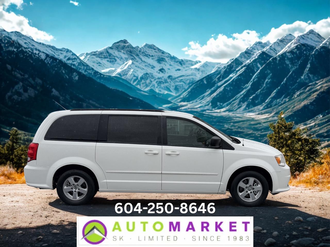 CALL OR TEXT KARL @ 6-0-4-2-5-0-8-6-4-6 FOR INFO & TO CONFIRM WHICH LOCATION.<br /><br />BEAUTIFUL GRAND CARAVAN SE WITH FULL STOW AND GO SEATING, DVD AND BLUETOOTH/U-CONNECT PHONE. THIS ONE HAD BEEN THROUGH THE SHOP, HAD A FULL INSPECTION AND IS READY TO GO. REAR BRAKES ARE BRAND NEW, FROT BRAKES HAVE TONS OF LIFE LEFT AND THE TIRES ARE GOOD TOO. SUPER CLEAN INSIDE AND OUT.&nbsp;<br /><br />2 LOCATIONS TO SERVE YOU, BE SURE TO CALL FIRST TO CONFIRM WHERE THE VEHICLE IS.<br /><br />We are a family owned and operated business for 40 years. Since 1983 we have been committed to offering outstanding vehicles backed by exceptional customer service, now and in the future. Whatever your specific needs may be, we will custom tailor your purchase exactly how you want or need it to be. All you have to do is give us a call and we will happily walk you through all the steps with no stress and no pressure.<br /><br />&nbsp; &nbsp; &nbsp; &nbsp; &nbsp; &nbsp; &nbsp; &nbsp; &nbsp; &nbsp; &nbsp; &nbsp; &nbsp; &nbsp; &nbsp; &nbsp; &nbsp; &nbsp; &nbsp; &nbsp; &nbsp; &nbsp; WE ARE THE HOUSE OF YES!<br /><br />ADDITIONAL BENEFITS WHEN BUYING FROM SK AUTOMARKET:<br /><br />-ON SITE FINANCING THROUGH OUR 17 AFFILIATED BANKS AND VEHICLE&nbsp; &nbsp; &nbsp; &nbsp; &nbsp; &nbsp; &nbsp; &nbsp; &nbsp; &nbsp; &nbsp; &nbsp; &nbsp; &nbsp; &nbsp; &nbsp; &nbsp; &nbsp; &nbsp; &nbsp; &nbsp; &nbsp; &nbsp; &nbsp; &nbsp; &nbsp;FINANCE COMPANIES.<br />-IN HOUSE LEASE TO OWN PROGRAM.<br />-EVERY VEHICLE HAS UNDERGONE A 120 POINT COMPREHENSIVE INSPECTION.<br />-EVERY PURCHASE INCLUDES A FREE POWERTRAIN WARRANTY.<br />-EVERY VEHICLE INCLUDES A CARFAX AND ICBC DAMAGE REPORT.<br />-EVERY VEHICLE IS GUARANTEED LIEN FREE.<br />-DISCOUNTED RATES ON PARTS AND SERVICE FOR YOUR NEW CAR AND ANY OTHER&nbsp; &nbsp;FAMILY CARS THAT NEED WORK NOW AND IN THE FUTURE.<br />-40 YEARS IN THE VEHICLE SALES INDUSTRY.<br />-A+++ MEMBER OF THE BETTER BUSINESS BUREAU.<br />-RATED&nbsp;TOP DEALER BY CARGURUS 8 YEARS IN A ROW<br />-MEMBER&nbsp;IN GOOD STANDING WITH THE VEHICLE SALES AUTHORITY OF BRITISH&nbsp; &nbsp;COLUMBIA.<br />-MEMBER OF THE AUTOMOTIVE RETAILERS ASSOCIATION.<br />-COMMITTED CONTRIBUTOR TO OUR LOCAL COMMUNITY AND THE RESIDENTS OF BC.<br /> This vehicle has been Fully Inspected, Certified and Qualifies for Our Free Extended Warranty.Don't forget to ask about our Great Finance and Lease Rates. We also have a Options for Buy Here Pay Here and Lease to Own for Good Customers in Bad Situations. 2 locations to help you, White Rock and Langley. Be sure to call before you come to confirm the vehicles location and availability or look us up at www.automarketsales.com. White Rock 604-542-4970 and Langley 604-533-1310. Serving Surrey, Delta, Langley, Richmond, Vancouver, all of BC and western Canada. Financing & leasing available. CALL SK AUTOMARKET LTD. 6045424970. Call us toll-free at 1 877 813-6807. $999 Documentation fee (negotiable) and applicable taxes are in addition to advertised prices. LANGLEY LOCATION DEALER# 40038 S. SURREY LOCATION DEALER #9987