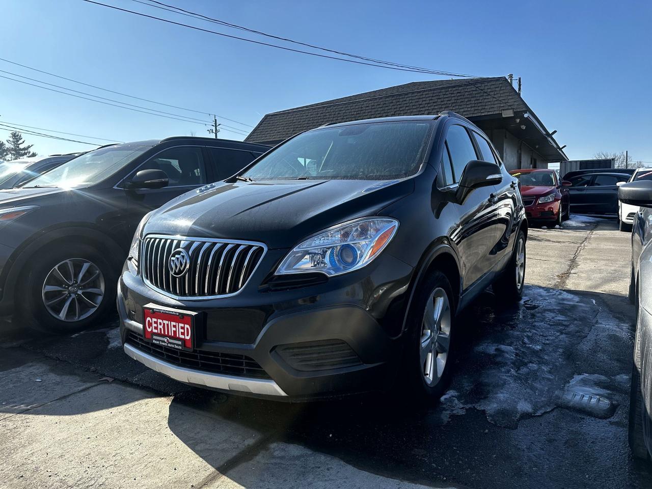 <p>CERTIFIED WITH 2 YEAR WARRANTY INCLUDED!!!</p><p><span style=color: #e2e5e9; font-family: Segoe UI Historic, Segoe UI, Helvetica, Arial, sans-serif; font-size: 15px; white-space-collapse: preserve; background-color: #252728;>Financing available for everyone with - Bad Credit - No Credit - Study Permit - Work Permit- Bankruptcy - Repos - First-time buyers - Consumer Proposal - Uber Drivers - ODSP ✅✅✅✅✅ ✅We Approve Everyone with all types of credit</span></p><p>WE FINANCE EVERYONE REGARDLESS OF CREDIT !!!</p><p>VOTED BRANTFORDS BEST USED CAR DEALER 2024 AND 2025 !!!!</p><p><span style=color: #3a3a3a; font-family: Roboto, sans-serif; font-size: 12px; background-color: #eeeeee;>Taxes, license are not included in listing price.</span></p><p>Looking for a stylish and practical SUV thats perfect for navigating Canadian roads? Check out this sleek, used 2016 Buick Encore AWD 4dr, available now at Right Choice Auto. This compact SUV offers a comfortable and refined driving experience, ideal for both city commutes and weekend getaways. With its bold black exterior and sophisticated black interior, this Encore is sure to turn heads wherever you go. Plus, with the added confidence of All-Wheel Drive, youll be ready to tackle any weather condition. This Encore has 130,000km on it.</p><p>This Buick Encore is a versatile vehicle with a peppy 1.4L engine and automatic transmission, making it easy to drive and fuel-efficient. The Encores compact size makes it simple to park in tight spots, while still offering plenty of cargo space for your everyday needs. Step inside and youll find a comfortable cabin designed with your comfort in mind, complete with convenient features to enhance your driving experience.</p><p>Here are a few of the Encores standout features:</p><ul><li><strong>All-Wheel Drive:</strong> Provides superior traction and control in all weather conditions, giving you peace of mind year-round.</li><li><strong>Stylish Design:</strong> The Encores sleek lines and sophisticated black exterior make a statement wherever you go.</li><li><strong>Fuel Efficiency:</strong> The 1.4L engine is designed for good fuel economy, saving you money at the pump.</li><li><strong>Compact & Agile:</strong> Easy to maneuver, perfect for city driving and parking in tight spaces.</li><li><strong>Comfortable Interior:</strong> Enjoy a refined cabin with comfortable seating and thoughtful design.</li></ul><p><strong><em>Powered by AutoIntelligence&trade;</em></strong> Vehicle information has been generated using artificial intelligence and is provided for informational purposes only. While efforts are made to ensure accuracy, please confirm all details directly with the dealer.</p>