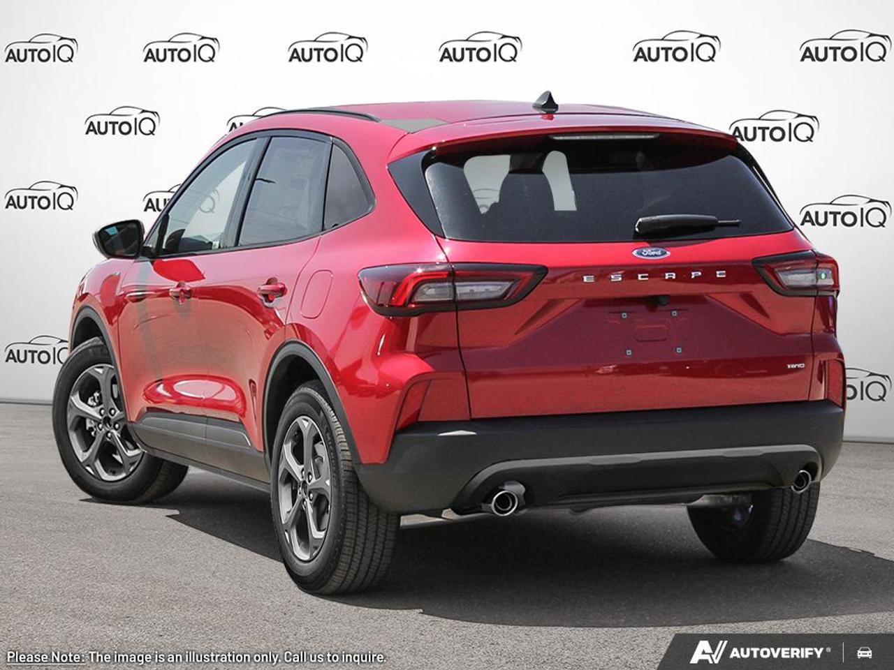 2025 Ford Escape ST-Line Equipment Group 300A|RAPID RED MET TINTED CC|PARTIAL VINYL/CLOTH SEATS EBONY W/RED STITCH|EQUIP GROUP 300A|1.5L ECO W/START-STOP|8-SPD AUTO|COLD WEATHER PKG|PANORAMIC VISTA ROOF|FLR LINERS FR-RR W/CRP Photo3