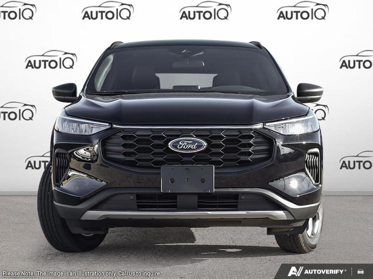 2025 Ford Escape ST-Line EQUIP GRP 300A | 1.5L ECO W/START-STOP | 8-SPD A/T | COLD WEATHER PKG | PANO VISTA ROOF | TECH PKG #1 | AGATE BLACK METALLIC | EBNY PART VNL/CLTH &RED STCH Photo