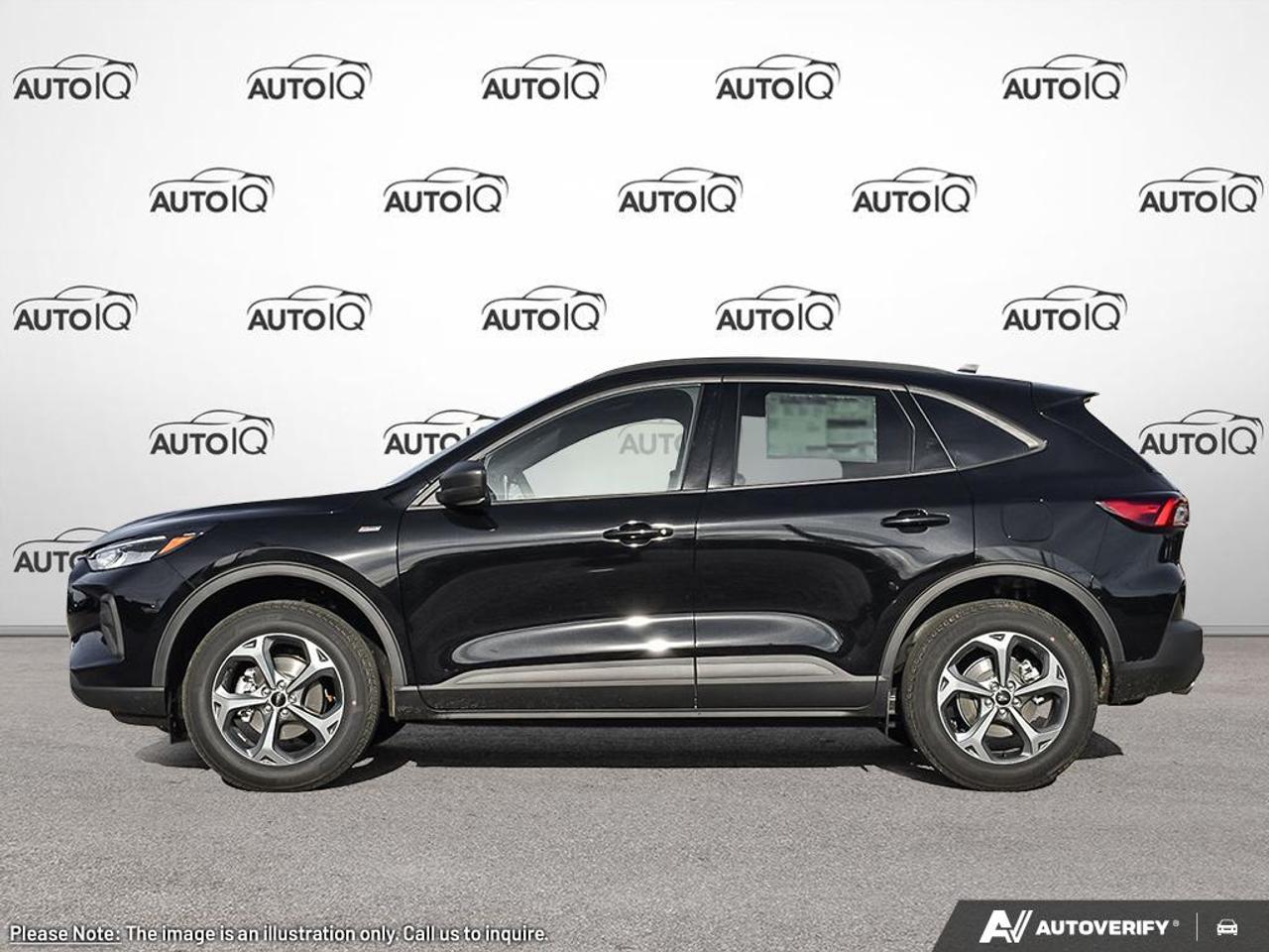 2025 Ford Escape ST-Line EQUIP GRP 300A | 1.5L ECO W/START-STOP | 8-SPD A/T | COLD WEATHER PKG | PANO VISTA ROOF | TECH PKG #1 | AGATE BLACK METALLIC | EBNY PART VNL/CLTH &RED STCH Photo