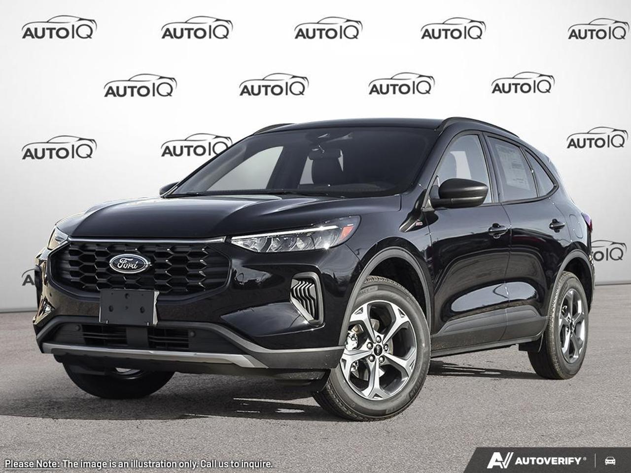 2025 Ford Escape ST-Line EQUIP GRP 300A | 1.5L ECO W/START-STOP | 8-SPD A/T | COLD WEATHER PKG | PANO VISTA ROOF | TECH PKG #1 | AGATE BLACK METALLIC | EBNY PART VNL/CLTH &RED STCH Photo0