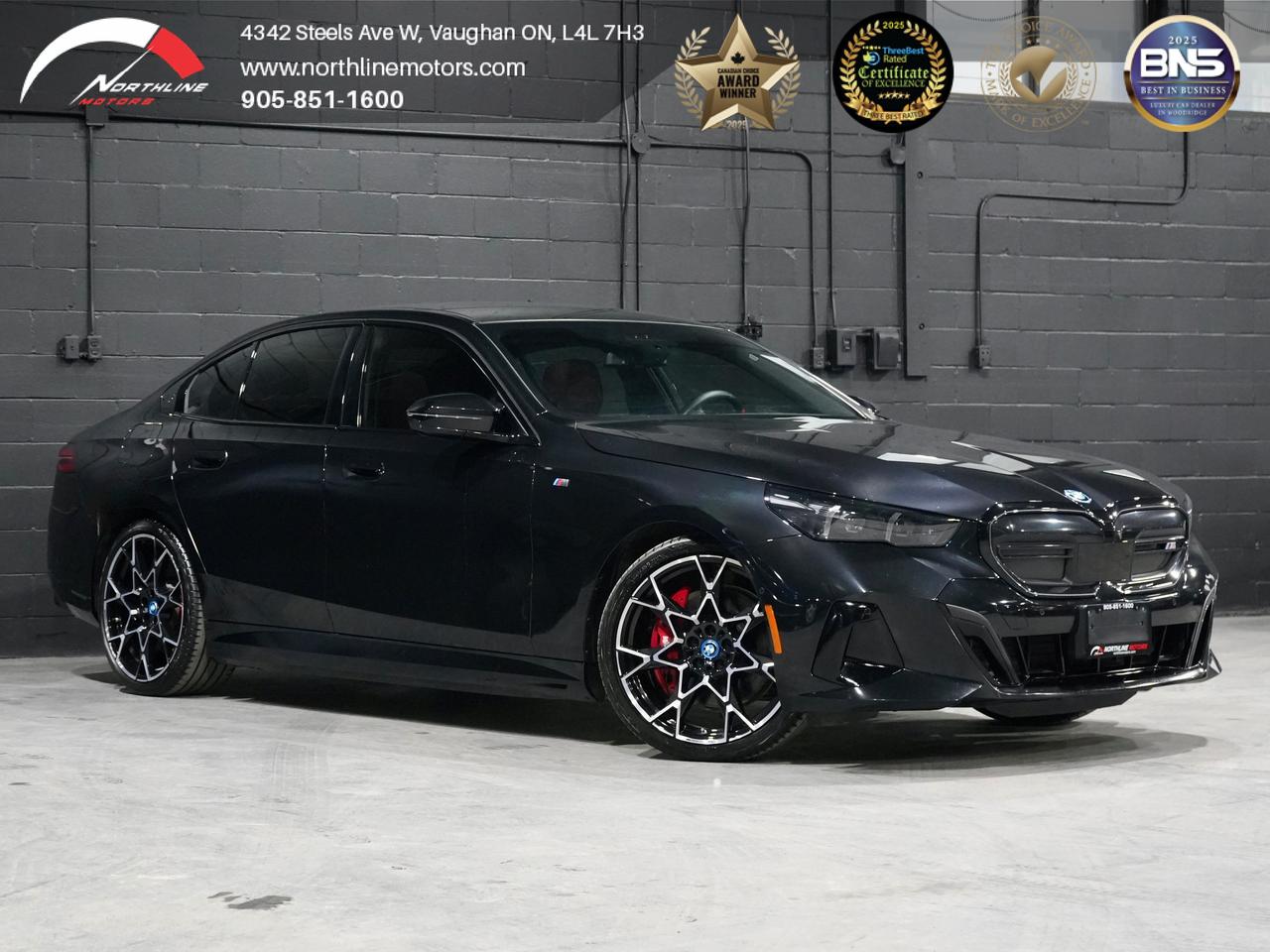 ***QUALIFY FOR A 4 YEAR WARRANTY ON OUR VEHICLES TODAY!!!

Vehicle Options Include: 
Panoramic Sunroof, Navigation, 360 Degree Camera, Heads-Up Display, Forward Collision Mitigation, Lane Departure Warning, Active Blind Spot Monitoring, Side Collision Warning, Exit Warning, Emergency Stop, Fatigue Alert, Speed Warning, Heated Seats, Memory Seats, Heated Steering Wheel, Apple CarPlay, Android Auto, Power Liftgate, Auto Dimming and Folding Mirrors, Keyless Ignition and Entry, Eco Stop/Start, Bowers & Wilkins Sound System, Bluetooth Connectivity, Audio Voice Control, Ambient Lighting

2024 BMW i5 | AWD

Northline Motors is a 5 star, family-owned dealership that prides itself on strong family values and a commitment to excellence. As consecutive winners of the Peoples Top Choice Award in the GTA, recognized as one of the Top Three Best Dealers in Vaughan by Top Three Rated, named Best Canadian Business by the Canada Business Review Board, and accredited by the Better Business Bureau with an A+ rating, our dedication to quality truly stands out. Weve also been honored with the Readers Choice Award in Vaughan. Visit our website for weekly updates on our exciting inventory, or stop by our pressure free, friendly showrooms - coffee and tea are always on us-to experience luxury, comfort, and innovation firsthand. With over 12 years of industry experience, we understand your needs and work tirelessly to deliver an exceptional experience every time. Our competitive prices and extensive selection of premium vehicles are backed by full transparency, comprehensive vehicle history reports, extended warranties, and aftermarket services. Serving customers nationwide, we invite you to call or visit today and become part of the ever growing Northline family. 

Please note: Prices exclude applicable taxes and licensing fees. All vehicles, unless otherwise specified, can be certified for an additional $999; otherwise, as per OMVIC regulations, the vehicle is not drivable, certified, or e tested. 

Although every effort is made to ensure the information provided is accurate and up-to-date, we do not take responsibility for any errors, omissions, or typographical mistakes found on our pages, including vehicle options. Additionally, prices are subject to change without notice. To ensure you have the most up-to-date information, please contact our sales team.