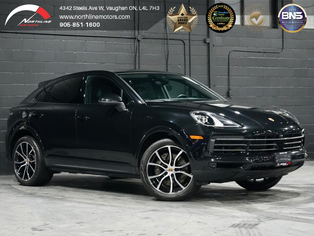 ***QUALIFY FOR A 4 YEAR WARRANTY ON OUR VEHICLES TODAY!!!

Vehicle Options Include: 
Panoramic Sunroof, Navigation, 360 Degree Camera, Bose Premium Sound System, Ambient Lighting, Keyless Ignition and Entry, Eco Stop/Start, Paddle Shifters, Apple CarPlay, Heated Front and Rear Seats, Ventilated and Memory Front Seats, Basic Assist, Park Assist, Lane Change Assist, Power Liftgate, Wireless Charger, Temprature Control Rear Panel, Bluetooth Connectivity, Audio Voice Control

2023 BLACK PORSCHE CAYENNE 

Northline Motors is a 5 star, family-owned dealership that prides itself on strong family values and a commitment to excellence. As consecutive winners of the Peoples Top Choice Award in the GTA, recognized as one of the Top Three Best Dealers in Vaughan by Top Three Rated, named Best Canadian Business by the Canada Business Review Board, and accredited by the Better Business Bureau with an A+ rating, our dedication to quality truly stands out. Weve also been honored with the Readers Choice Award in Vaughan. Visit our website for weekly updates on our exciting inventory, or stop by our pressure free, friendly showrooms - coffee and tea are always on us-to experience luxury, comfort, and innovation firsthand. With over 12 years of industry experience, we understand your needs and work tirelessly to deliver an exceptional experience every time. Our competitive prices and extensive selection of premium vehicles are backed by full transparency, comprehensive vehicle history reports, extended warranties, and aftermarket services. Serving customers nationwide, we invite you to call or visit today and become part of the ever growing Northline family. 

Please note: Prices exclude applicable taxes and licensing fees. All vehicles, unless otherwise specified, can be certified for an additional $999; otherwise, as per OMVIC regulations, the vehicle is not drivable, certified, or e tested. 

Although every effort is made to ensure the information provided is accurate and up-to-date, we do not take responsibility for any errors, omissions, or typographical mistakes found on our pages, including vehicle options. Additionally, prices are subject to change without notice. To ensure you have the most up-to-date information, please contact our sales team.