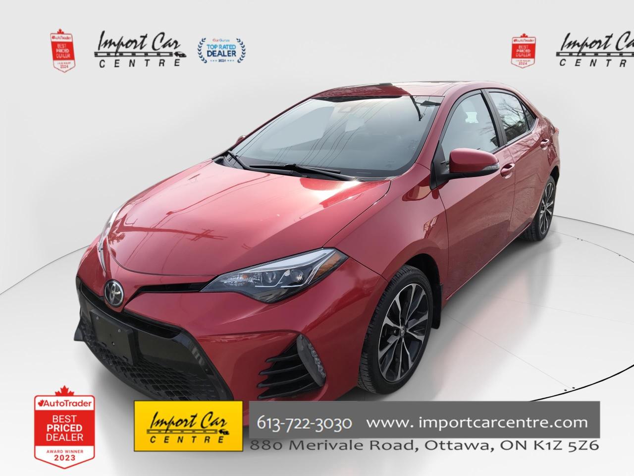 Used 2017 Toyota Corolla SE ONLY 51,000KMS!!  SE UPGRADE, AUTO, ROOF, HTD. for sale in Ottawa, ON