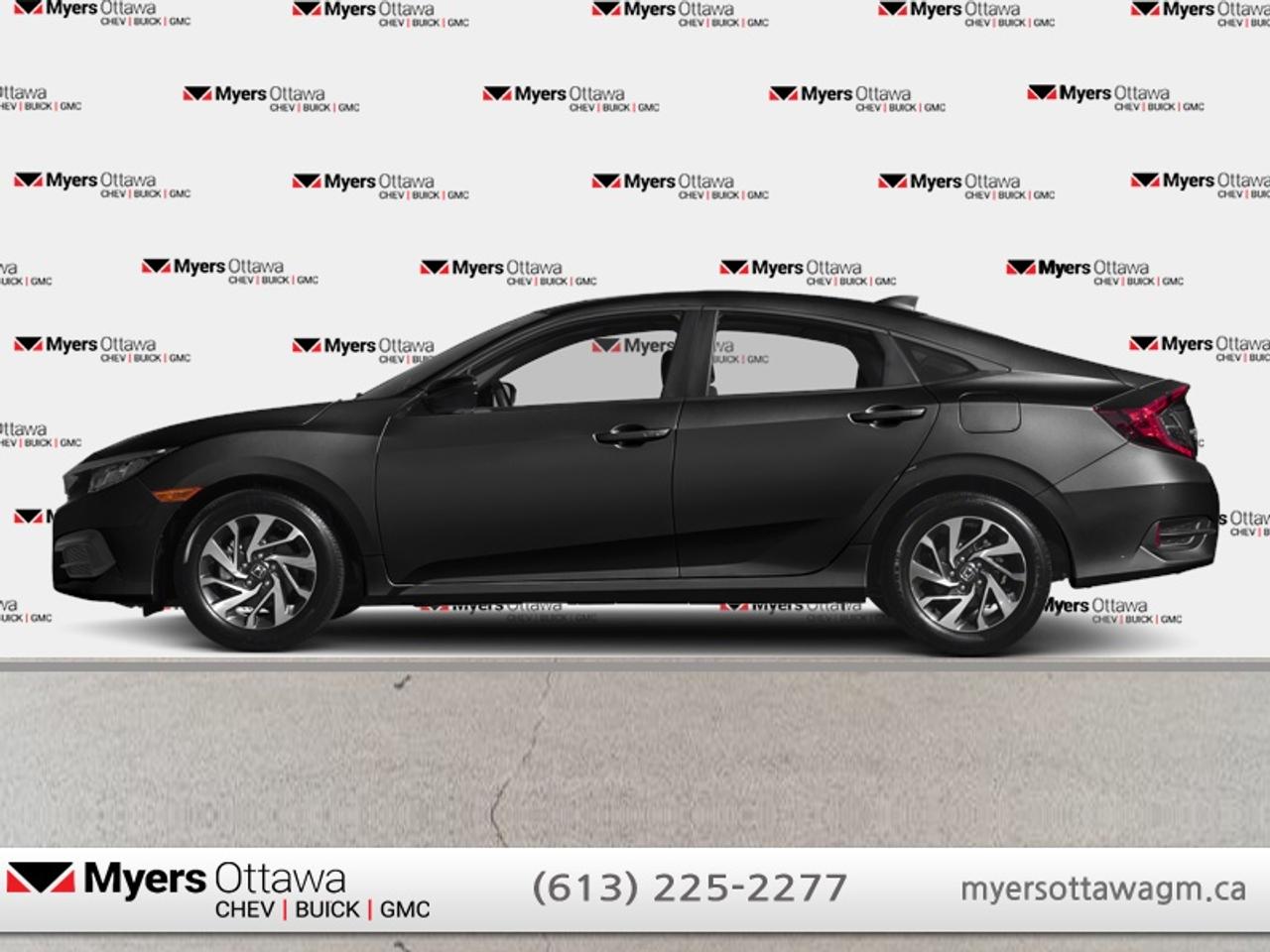 Compare at $14935 - Myers Cadillac is just $14500! <br> <br>JUST IN - 17 CIVIC SEDAN EX TRIM- BLACK ON BLACK, 2.0 ENGINE, AUTO, CARPLAY, POWER MOONROOF, 7 DISPLAY, SMART ENTRY, PUSH TO START DUAL CLIMATE CONTROL, HEATED SEATS, HEATED STEERING WHEEL, REMOTE START, REARVIEW CAMERA, CERTIFIED, NO ADMIN FEES, NON SMOKER. <br> <br>To apply right now for financing use this link: <a href=https://creditonline.dealertrack.ca/Web/Default.aspx?Token=b35bf617-8dfe-4a3a-b6ae-b4e858efb71d&Lang=en target=_blank>https://creditonline.dealertrack.ca/Web/Default.aspx?Token=b35bf617-8dfe-4a3a-b6ae-b4e858efb71d&Lang=en</a><br><br> <br/><br>All prices include Admin fee and Etching Registration, applicable Taxes and licensing fees are extra.<br>*LIFETIME ENGINE TRANSMISSION WARRANTY NOT AVAILABLE ON VEHICLES WITH KMS EXCEEDING 140,000KM, VEHICLES 8 YEARS & OLDER, OR HIGHLINE BRAND VEHICLE(eg. BMW, INFINITI. CADILLAC, LEXUS...)<br> Come by and check out our fleet of 60+ used cars and trucks and 180+ new cars and trucks for sale in Ottawa.  o~o