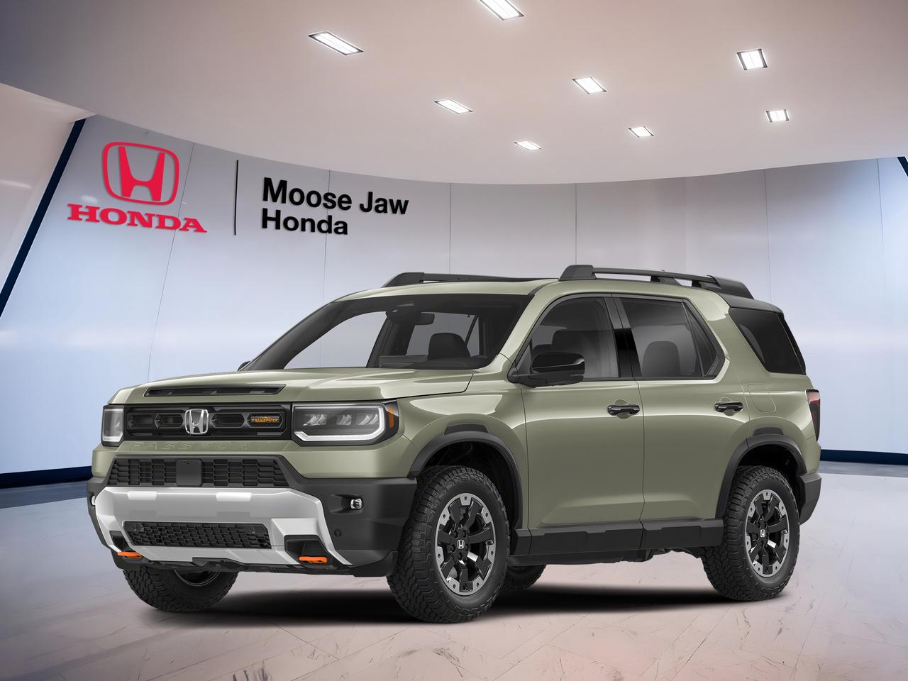 Meet the brand new 2026 Honda Passport Trailsport Touring, now at Moose Jaw Honda in Moose Jaw. Finished in a confident Green exterior with a Black interior, this SUV is built for drivers who want everyday comfort with real capability. Its powered by a 3.5 L 24V DOHC V6 with dual variable timing control, paired with a 10-speed automatic transmission with shift capability.

With all-wheel drive traction, the 2026 Honda Passport Trailsport Touring is ready for changing Saskatchewan weather and mixed road conditions. The V6 delivers smooth, strong power for highway merging and steady passing. The 10-speed automatic helps keep the engine in the right range, so acceleration feels clean and controlled. From weekday commutes to weekend escapes, this Passport is designed to feel solid, quiet, and confident.

Inside, the cabin keeps things simple and functional, with a clean Black interior that suits daily use. The driving position is SUV-tall for better visibility in traffic and parking lots. This is a brand new vehicle, so you can enjoy that fresh, unused feel from the first kilometre, backed by the peace of mind that comes with a new Honda.

At Moose Jaw Honda, we know shoppers want facts they can trust. The details listed below reflect the information provided for this specific vehicle, without adding uncertain equipment. If you would like a full build sheet or to confirm any additional items, our team can walk you through this exact unit in person.

ADVANCED SAFETY FEATURES  
»» All-wheel drive traction for added control  
»» Stable handling feel in changing conditions  
»» Confident braking feel with balanced power  
»» Clear outward visibility from SUV seating  

PERFORMANCE AND EFFICIENCY  
»» 3.5 L V6 for smooth power  
»» Dual variable timing control for response  
»» 10-speed automatic with shift capability  
»» Strong passing power for highway driving  

COMFORT AND CONVENIENCE  
»» SUV ride height for easier entry  
»» Practical Black interior suits daily use  
»» Spacious cabin feel for longer drives  
»» Easy-to-use layout for quick familiarity  

TECHNONOLGY AND CONNECTIVITY  
»» Driver-focused controls within easy reach  
»» Clear instrument display for key information  
»» Modern transmission controls with shift function  
»» Simple cabin layout reduces distractions  

CARGO SPACE  
»» SUV cargo area for everyday hauling  
»» Room for groceries, gear, and luggage  
»» Wide rear opening for easier loading  
»» Flexible space for busy weekly routines  

WHAT OTHER OWNERS LIKE  
»» Confident feel from Honda all-wheel drive  
»» Smooth, strong pull from the V6  
»» Comfortable ride for daily commuting  
»» Practical SUV space for family life  

This 2026 Honda Passport Trailsport Tourings VIN is: 5FNYF9H88TB504611.<p> this SUV is built for drivers who want everyday comfort with real capability. Its powered by a 3.5 L 24V DOHC V6 with dual variable timing control</p>
<p> the 2026 Honda Passport Trailsport Touring is ready for changing Saskatchewan weather and mixed road conditions. The V6 delivers smooth</p>
<p> strong power for highway merging and steady passing. The 10-speed automatic helps keep the engine in the right range</p>
<p> with a clean Black interior that suits daily use. The driving position is SUV-tall for better visibility in traffic and parking lots. This is a brand new vehicle</p>
<p> we know shoppers want facts they can trust. The details listed below reflect the information provided for this specific vehicle</p>
<p> without adding uncertain equipment. If you would like a full build sheet or to confirm any additional items</p>
<p> our team can walk you through this exact unit in person.

ADVANCED SAFETY FEATURES  
»» All-wheel drive traction for added control  
»» Stable handling feel in changing conditions  
»» Confident braking feel with balanced power  
»» Clear outward visibility from SUV seating  

PERFORMANCE AND EFFICIENCY  
»» 3.5 L V6 for smooth power  
»» Dual variable timing control for response  
»» 10-speed automatic with shift capability  
»» Strong passing power for highway driving  

COMFORT AND CONVENIENCE  
»» SUV ride height for easier entry  
»» Practical Black interior suits daily use  
»» Spacious cabin feel for longer drives  
»» Easy-to-use layout for quick familiarity  

TECHNONOLGY AND CONNECTIVITY  
»» Driver-focused controls within easy reach  
»» Clear instrument display for key information  
»» Modern transmission controls with shift function  
»» Simple cabin layout reduces distractions  

CARGO SPACE  
»» SUV cargo area for everyday hauling  
»» Room for groceries</p>
<p> and luggage  
»» Wide rear opening for easier loading  
»» Flexible space for busy weekly routines  

WHAT OTHER OWNERS LIKE  
»» Confident feel from Honda all-wheel drive  
»» Smooth</p>
<p> strong pull from the V6  
»» Comfortable ride for daily commuting  
»» Practical SUV space for family life  

This 2026 Honda Passport Trailsport Tourings VIN is: 5FNYF9H88TB504611.</p>