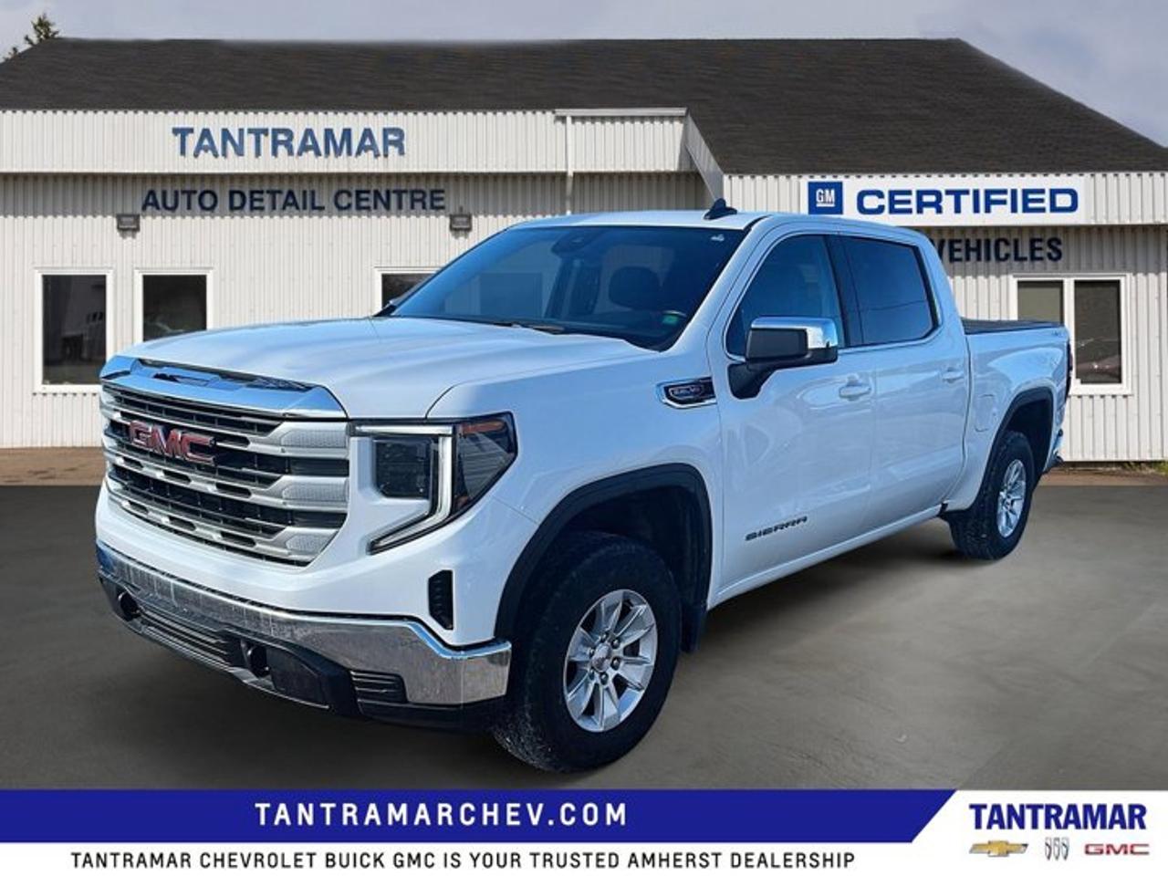 This 2024 GMC Sierra 1500 SLE 4x4 with 58,869 km has completed our full mechanical inspection, brake and tire measurement, certified road test, and professional interior and exterior detailing, and it passed without the need for corrective repairs. Equipped with the 5.3L V8 and 10-speed automatic transmission, this Sierra delivers the capability and smooth performance expected from a full-size 4x4 pickup, whether for towing, jobsite use, or daily driving. The SLE trim is positioned as a practical mid-range option, offering a strong balance of comfort and utility with features such as a power drivers seat, heated front seats, heated steering wheel, power sliding rear window, and 17-inch aluminum wheels. Finished in white with a black interior, this 2024 GMC Sierra 1500 SLE 4x4 represents a well-maintained, late-model truck for buyers comparing mileage, drivetrain, and overall condition. We invite you to book a viewing and test drive to determine if this Sierra is the right fit for your needs.Certified. GM Certified Details:* 24/7 roadside assistance for 3 months or 5,000 km (whichever comes first)* 1-month OnStar trial and sign up for a paid plan to enjoy the first two months on us. GM Owner Centre and Mobile App. Free SiriusXM Trial* Exchange policy is 30 days or 2,500 kilometres, whichever comes first* 3 months or 5,000 kilometres (whichever comes first) which can be extended or upgraded to an even more comprehensive Certified Pre-Owned Vehicle Protection Plan* 150+ Point Inspection* 0.99% Financing for 24 Months On Selected Certified Pre-Owned Vehicles 24 Months 0.99% 36 Months  3.99% 48 Months  4.49% 60 Months - 4.99% 72 Months  4.99% 84 Months - 5.49% Rate valid for the period from February 3, 2026 - March 31, 2026