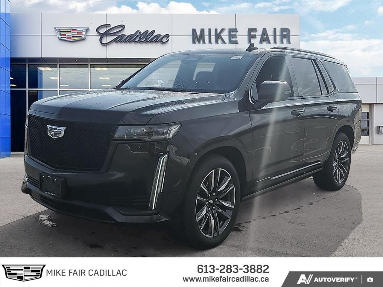 Used 2024 Cadillac Escalade Sport ONE OWNER, Magnetic Ride Control, Embedded Navigation, Apple CarPlay, Android Auto for sale in Smiths Falls, ON