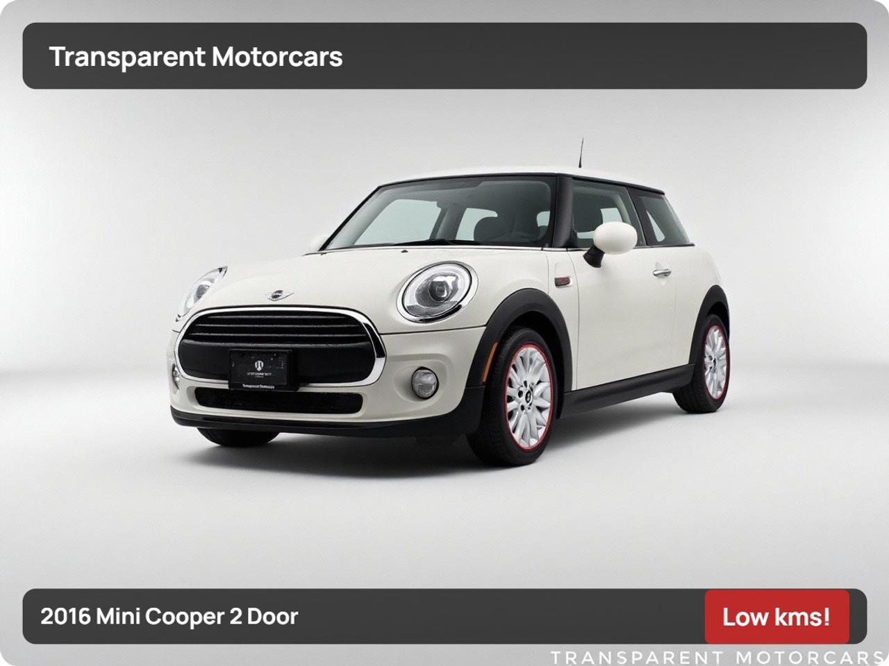 Transparent Motorcars is pleased to offer this beautiful 2016 Mini Cooper 2 Door With 46,890kms, Clean Carfax! It Features 1.5L Turbocharged Engine Paired With 6-Speed Shiftable Automatic Transmission, LED Headlights, Auto-Levelling Headlights, Dual Moonroof, Sun/Moonroof, Heated Front Seats, Cruise Control, Rear Spoiler, Black Grille With Chrome Surround, Power Steering, Push To Start, Trip Computer And Much More! <br/> <br/> <br/> Stock# G0061M Dealer # 50276 <br/> <br/> <br/> $995 Documentation Fee <br/> <br/> <br/> 3771 No.3 Road Richmond/4211 No.3 Road Richmond <br/> <br/> <br/> This vehicle has undergone a comprehensive 110-point inspection at our state-of-the-art service facility, covering: Powertrain, Suspension, Tire Tread Depth ,Brake Condition ,All Electrical Components <br/> <br/> <br/> *Each vehicle comes with a limited warranty for your peace of mind. <br/> <br/> <br/> *Free, full CARFAX Vehicle History Report available upon request. <br/> <br/> <br/> *We are a 5-star rated Google dealership, trusted by our customers. <br/> <br/> <br/> *Thousands of satisfied customers  we invite you to join our automotive family! <br/> <br/> <br/> *Complimentary pick-up service from the airport, ferry terminal, or SkyTrain station is available. <br/> <br/> <br/> *For details on our refund and buyback policy, please contact our team directly. <br/> <br/> <br/> At our dealership, we pride ourselves on building lasting relationships with our customers. Were not just a one-time dealer  we are committed to being your trusted partner for all your vehicle needs, now and in the future. From your initial purchase to ongoing service, we aim to exceed expectations every step of the way. <br/>