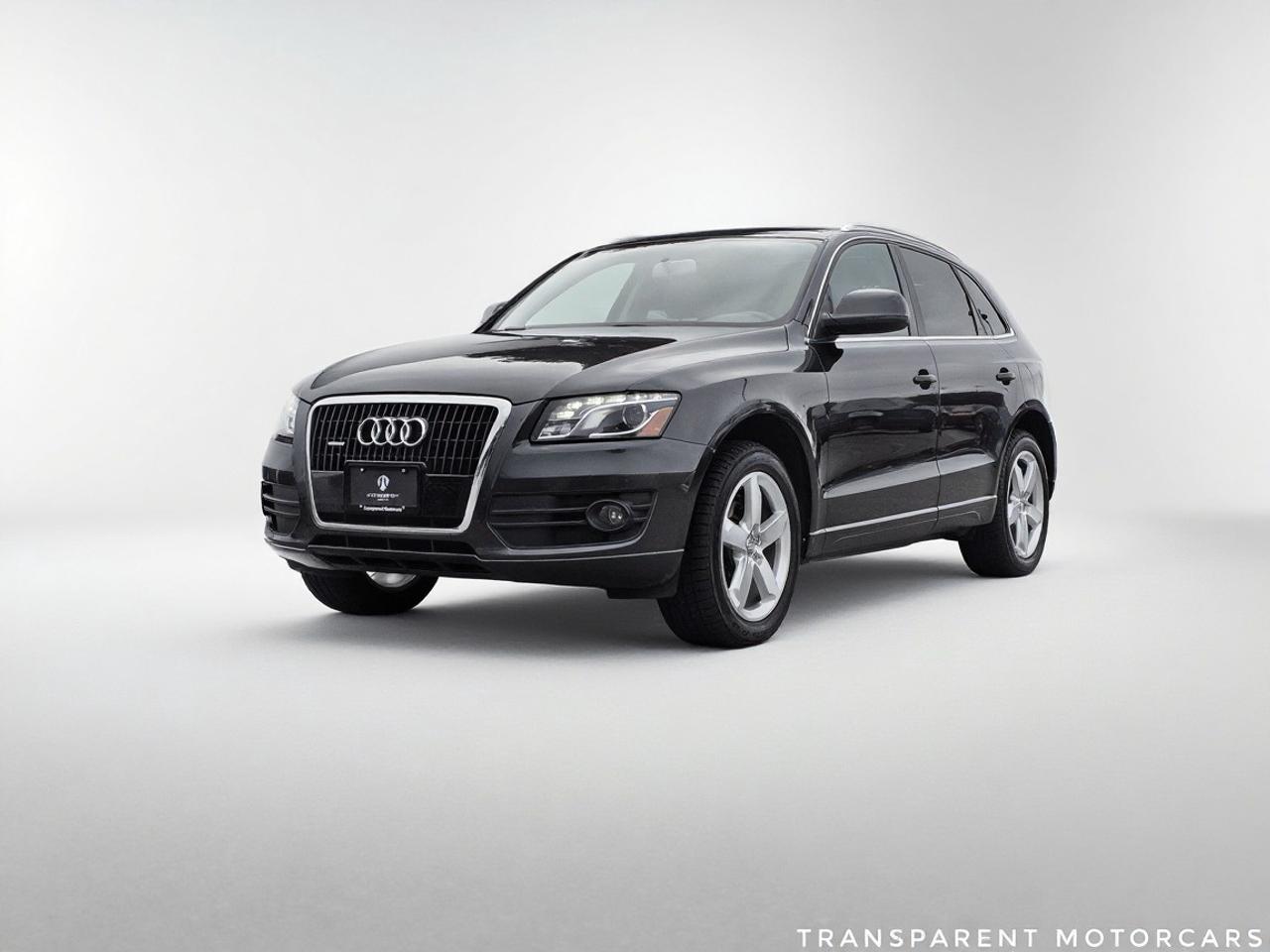 Transparent Motorcars is pleased to offer this beautiful 2010 Audi Q5 Premium With 213,257kms. It Features 270 Horsepower V6 Engine Paired With 6-Speed Shiftable Automatic Transmission Layered With All-Wheel-Drive System, Alloy Wheels, Power Windows, Power Lock, Power Seats, Heated Seats, Voice Command, Cruise Control, Parking Sensors And Much More! <br/> <br/> <br/> Stock# G00107A Dealer # 50276 <br/> <br/> <br/> $995 Documentation Fee <br/> <br/> <br/> 3771 No.3 Road Richmond/4211 No.3 Road Richmond <br/> <br/> <br/> This vehicle has undergone a comprehensive 110-point inspection at our state-of-the-art service facility, covering: Powertrain, Suspension, Tire Tread Depth ,Brake Condition ,All Electrical Components <br/> <br/> <br/> *Each vehicle comes with a limited warranty for your peace of mind. <br/> <br/> <br/> *Free, full CARFAX Vehicle History Report available upon request. <br/> <br/> <br/> *We are a 5-star rated Google dealership, trusted by our customers. <br/> <br/> <br/> *Thousands of satisfied customers  we invite you to join our automotive family! <br/> <br/> <br/> *Complimentary pick-up service from the airport, ferry terminal, or SkyTrain station is available. <br/> <br/> <br/> *For details on our refund and buyback policy, please contact our team directly. <br/> <br/> <br/> At our dealership, we pride ourselves on building lasting relationships with our customers. Were not just a one-time dealer  we are committed to being your trusted partner for all your vehicle needs, now and in the future. From your initial purchase to ongoing service, we aim to exceed expectations every step of the way. <br/>