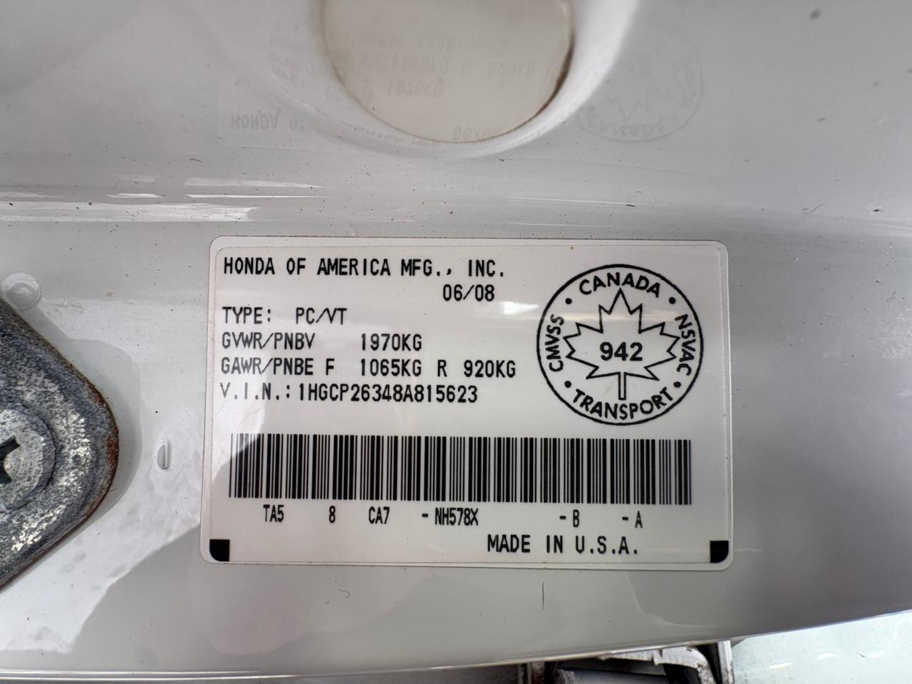 2008 Honda Accord LX – Safety Included and 1-Year Powertrain Warranty Photo