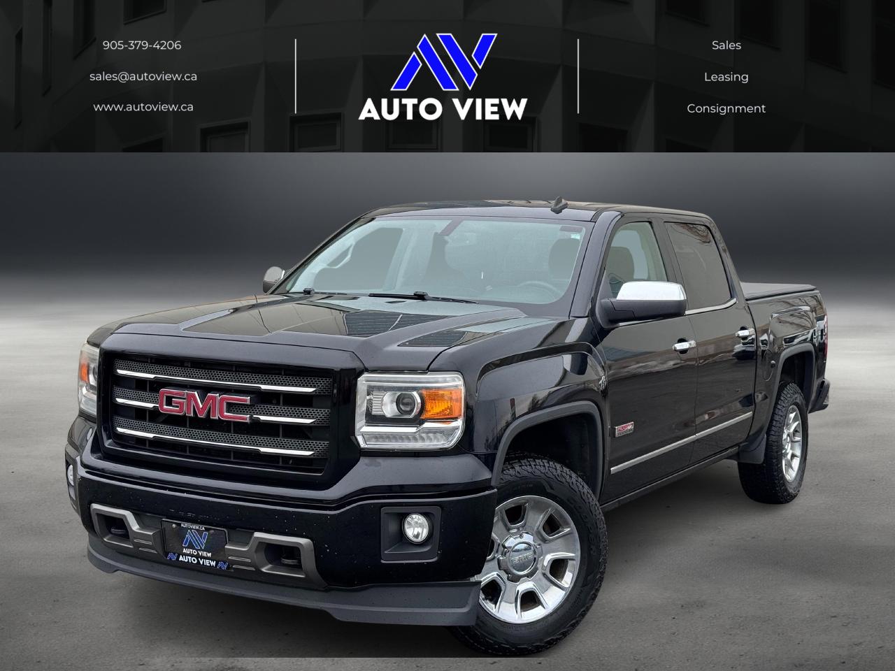<p dir=ltr>NEW ARRIVAL!!</p><p dir=ltr>2014 GMC Sierra 1500 SLE!!</p><p dir=ltr>**ALL TERRAIN PACKAGE**</p><p dir=ltr>**CLEAN CARFAX**</p><p dir=ltr>The 2014 GMC Sierra 1500 SLE All Terrain is a specialized, four-door (Double/Crew) 4WD package featuring the 5.3L EcoTec3 V8 engine (355 HP, 383 LB-FT torque), Z71 off-road suspension, and unique styling like a painted grille and 20-inch wheels. It includes interior upgrades like heated seats and IntelliLink, with towing capacity up to 11,500 LB.<br><br><strong>Key Features and Specs</strong></p><p dir=ltr><strong>Performance</strong>: The 5.3L V8 engine is standard, delivering 355 HP and 383 LB-FT of torque, paired with a 6-speed automatic transmission.</p><p dir=ltr><strong>Off-Road Capability</strong>: The All Terrain package adds the Z71 Off-Road suspension, Rancho monotube shocks, an automatic locking rear differential, and underbody shielding.</p><p dir=ltr><strong>Exterior Styling</strong>: Features body-color bumpers, a unique painted grille, 20-inch chrome-aluminum wheels with all-terrain tires, and LED cargo box lighting.</p><p dir=ltr style=line-height: 1.2; margin-top: 12pt; margin-bottom: 12pt;><strong>Interior & Technology</strong>: Includes an 8-inch color touchscreen with IntelliLink, rear-view camera, front bucket seats with specific cloth/leather trim, and a trailering package.<span style=font-size: 11pt; font-family: Roboto, sans-serif; color: rgb(0, 0, 0); background-color: transparent; font-weight: 400; font-variant: normal; text-decoration: none; vertical-align: baseline; white-space: pre-wrap;><br></span></p><p dir=ltr style=line-height: 1.2; margin-top: 12pt; margin-bottom: 12pt;>&nbsp;</p><p dir=ltr style=line-height: 1.2; margin-top: 12pt; margin-bottom: 12pt;><span style=font-size: 11pt; font-family: Roboto,sans-serif; color: #000000; background-color: transparent; font-weight: 400; font-style: italic; font-variant: normal; text-decoration: none; vertical-align: baseline; white-space: pre-wrap;>FINANCING AND LEASING AVAILABLE ON ALL CERTIFIED VEHICLES.</span></p><p dir=ltr style=line-height: 1.2; margin-top: 12pt; margin-bottom: 12pt;><span style=font-size: 11pt; font-family: Roboto,sans-serif; color: #000000; background-color: transparent; font-weight: 400; font-style: italic; font-variant: normal; text-decoration: none; vertical-align: baseline; white-space: pre-wrap;>HST and Licensing Fees are to be charged on all vehicles.&nbsp;</span></p><p dir=ltr style=line-height: 1.2; margin-top: 12pt; margin-bottom: 12pt;><span style=font-size: 11pt; font-family: Roboto,sans-serif; color: #000000; background-color: transparent; font-weight: 400; font-style: italic; font-variant: normal; text-decoration: none; vertical-align: baseline; white-space: pre-wrap;>All CERTIFIED vehicles come with a 36-day Safety Guarantee.</span></p><p dir=ltr style=line-height: 1.2; margin-top: 12pt; margin-bottom: 12pt;><span style=font-size: 11pt; font-family: Roboto,sans-serif; color: #000000; background-color: transparent; font-weight: 400; font-style: italic; font-variant: normal; text-decoration: none; vertical-align: baseline; white-space: pre-wrap;>ALL CERTIFIED VEHICLES COME WITH A BRONZE GLOBAL WARRANTY (3 MONTH / 3,000 KM / $1,000 PER CLAIM)</span></p><p dir=ltr style=line-height: 1.2; margin-top: 12pt; margin-bottom: 12pt;><span style=font-size: 11pt; font-family: Roboto,sans-serif; color: #000000; background-color: transparent; font-weight: 400; font-style: italic; font-variant: normal; text-decoration: none; vertical-align: baseline; white-space: pre-wrap;>EXTENDED GLOBAL WARRANTY OPTIONS AVAILABLE ON ALL CERTIFIED VEHICLES.</span></p><p dir=ltr style=line-height: 1.2; margin-top: 12pt; margin-bottom: 12pt;><span style=font-size: 11pt; font-family: Roboto,sans-serif; color: #000000; background-color: transparent; font-weight: 400; font-style: italic; font-variant: normal; text-decoration: none; vertical-align: baseline; white-space: pre-wrap;>Auto View is located at 590 South Service Road Stoney Creek, only minutes off the QEW Exit 83 Fruitland Road!</span></p><p dir=ltr style=line-height: 1.2; margin-top: 12pt; margin-bottom: 12pt;><span style=font-size: 11pt; font-family: Roboto,sans-serif; color: #000000; background-color: transparent; font-weight: 400; font-style: italic; font-variant: normal; text-decoration: none; vertical-align: baseline; white-space: pre-wrap;>Contact us VIA email, call, or text!</span></p><p dir=ltr style=line-height: 1.2; margin-top: 12pt; margin-bottom: 12pt;><span style=font-size: 11pt; font-family: Roboto,sans-serif; color: #000000; background-color: transparent; font-weight: 400; font-style: italic; font-variant: normal; text-decoration: none; vertical-align: baseline; white-space: pre-wrap;>sales@autoview.ca</span></p><p style=line-height: 1.2;><span id=docs-internal-guid-4ac04223-7fff-914d-3829-742cb49c2e1a></span></p><p dir=ltr style=line-height: 1.2; margin-top: 12pt; margin-bottom: 12pt;><span style=font-size: 11pt; font-family: Roboto,sans-serif; color: #000000; background-color: transparent; font-weight: 400; font-style: italic; font-variant: normal; text-decoration: none; vertical-align: baseline; white-space: pre-wrap;>905-379-4206</span></p>