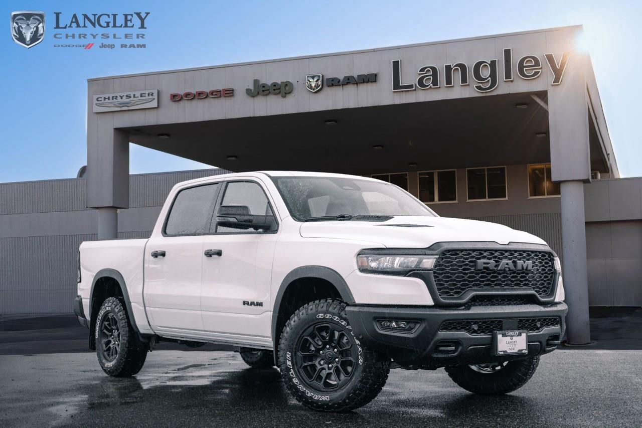 <p><strong>2026 RAM 1500 Rebel 4x4 Crew Cab 5'7" Box</strong></p><p>The 2026 RAM 1500 Rebel is a purpose-built off-road machine that combines rugged capability with the refined performance of the 3.0L Hurricane Twin-Turbo engine. Featuring a 1-inch factory lift and aggressive styling, this truck is engineered to dominate tough terrain while providing a technologically advanced and comfortable cabin for everyday driving.</p><ul><li><p><strong>Engine</strong>: 3.0L Hurricane SO Twin-Turbo I-6 (420 hp, 469 lb-ft torque)</p></li><li><p><strong>Drivetrain</strong>: 4x4 with 8-speed automatic transmission and electronic locking rear differential</p></li><li><p><strong>Capability</strong>: Bilstein® performance-tuned off-road shocks and underbody skid plates</p></li><li><p><strong>Max Towing</strong>: Up to 5,248 kg (11,570 lbs) when properly equipped</p></li><li><p><strong>Technology</strong>: 12-inch Uconnect® 5 NAV touchscreen with 12.3-inch digital cluster and Off-Road Pages</p></li><li><p><strong>Key Features</strong>: Sport performance hood, 18-inch black aluminum wheels with 33-inch all-terrain tires, and LED headlamps</p></li></ul><p>Come book a test drive at Langley Chrysler, conveniently located in Langley, British Columbia.</p>*All new vehicle purchases are plus the PDI accessory installs and any price increases provided by the manufacturer. For trucks the accessories will include wheel locks, spray-in liners, and mud flaps. For all other vehicles, wheel locks are standard, other equipment may apply. Confirm with the dealer.

<p>*All prices are net of all manufacturer incentives and/or rebates and are subject to change by the manufacturer without notice. All prices plus applicable taxes, applicable environmental recovery charges, documentation of $599 and full tank of fuel surcharge of $76 if a full tank is chosen.<br />Other items available that are not included in the above price:<br />Tire & Rim Protection and Key fob insurance starting from $599<br />Service contracts (extended warranties) for up to 7 years and 200,000 kms starting from $599<br />Custom vehicle accessory packages, mudflaps and deflectors, tire and rim packages, lift kits, exhaust kits and tonneau covers, canopies and much more that can be added to your payment at time of purchase<br />Undercoating, rust modules, and full protection packages starting from $199<br />Flexible life, disability and critical illness insurances to protect portions of or the entire length of vehicle loan?im?im<br />Financing Fee of $500 when applicable<br />Prices shown are determined using the largest available rebates and incentives and may not qualify for special APR finance offers. See dealer for details. This is a limited time offer.</p>